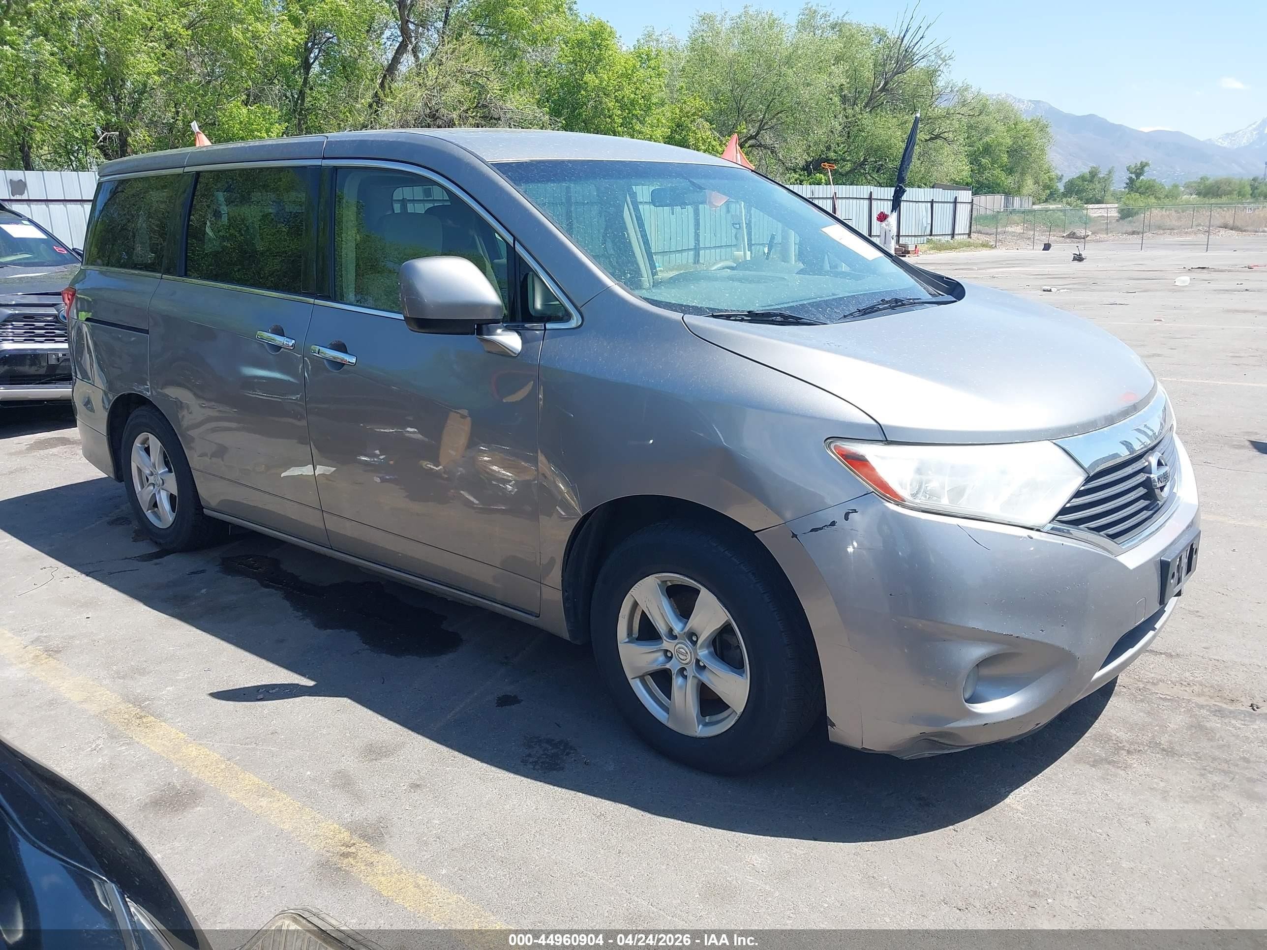 2012 Nissan Quest Sv Gray vin: JN8AE2KPXC9044023