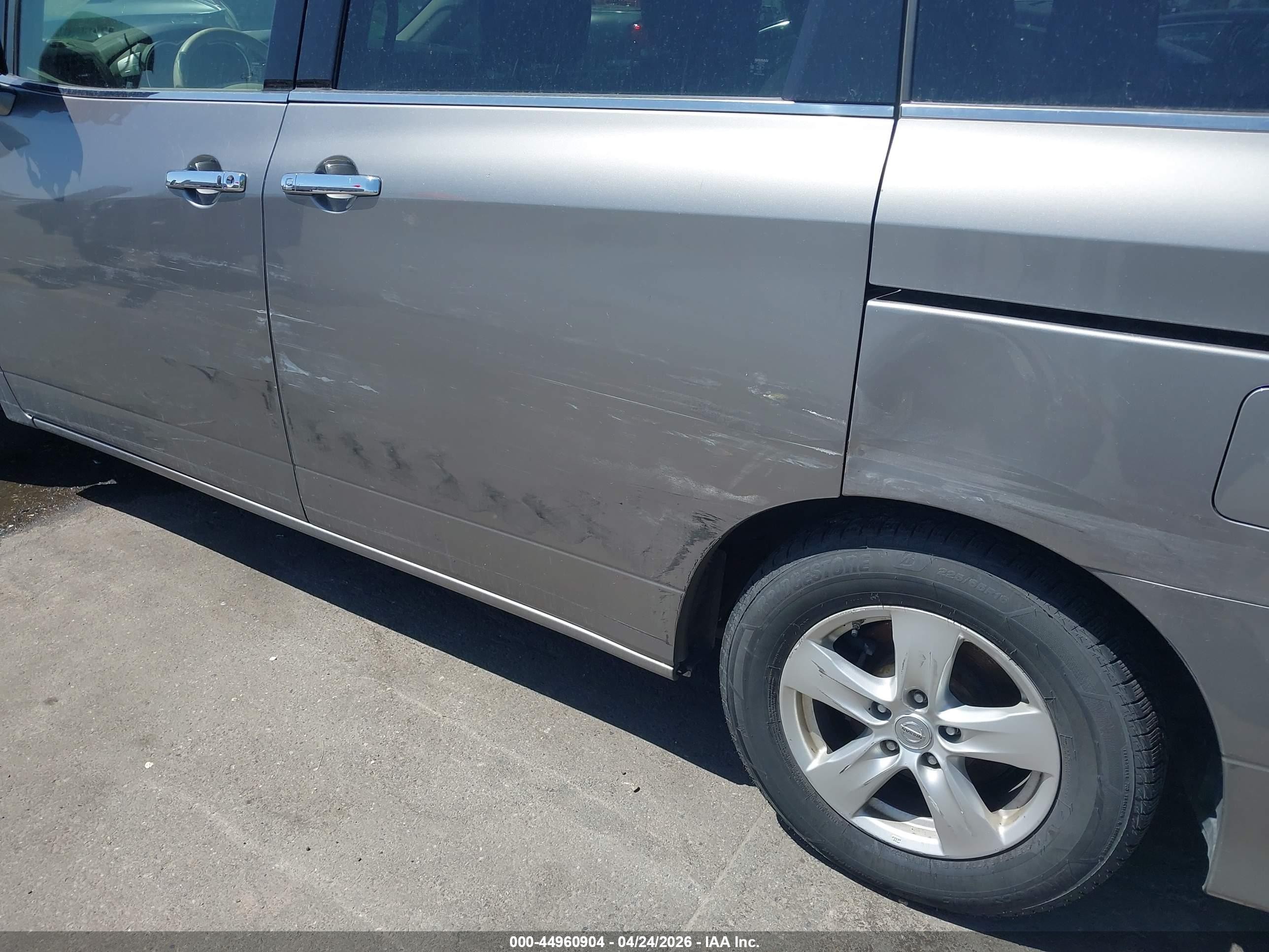 2012 Nissan Quest Sv Gray vin: JN8AE2KPXC9044023