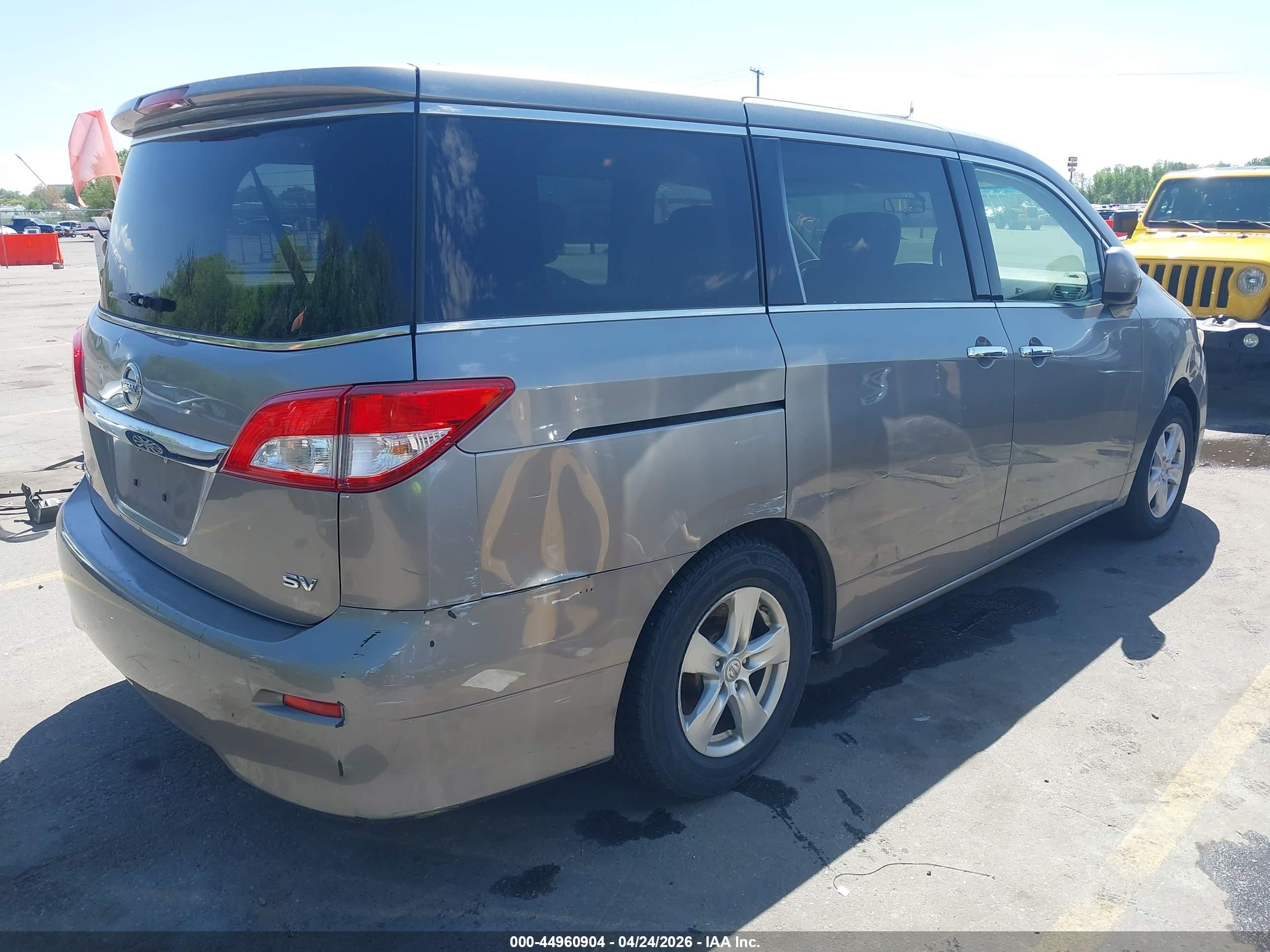 2012 Nissan Quest Sv Gray vin: JN8AE2KPXC9044023