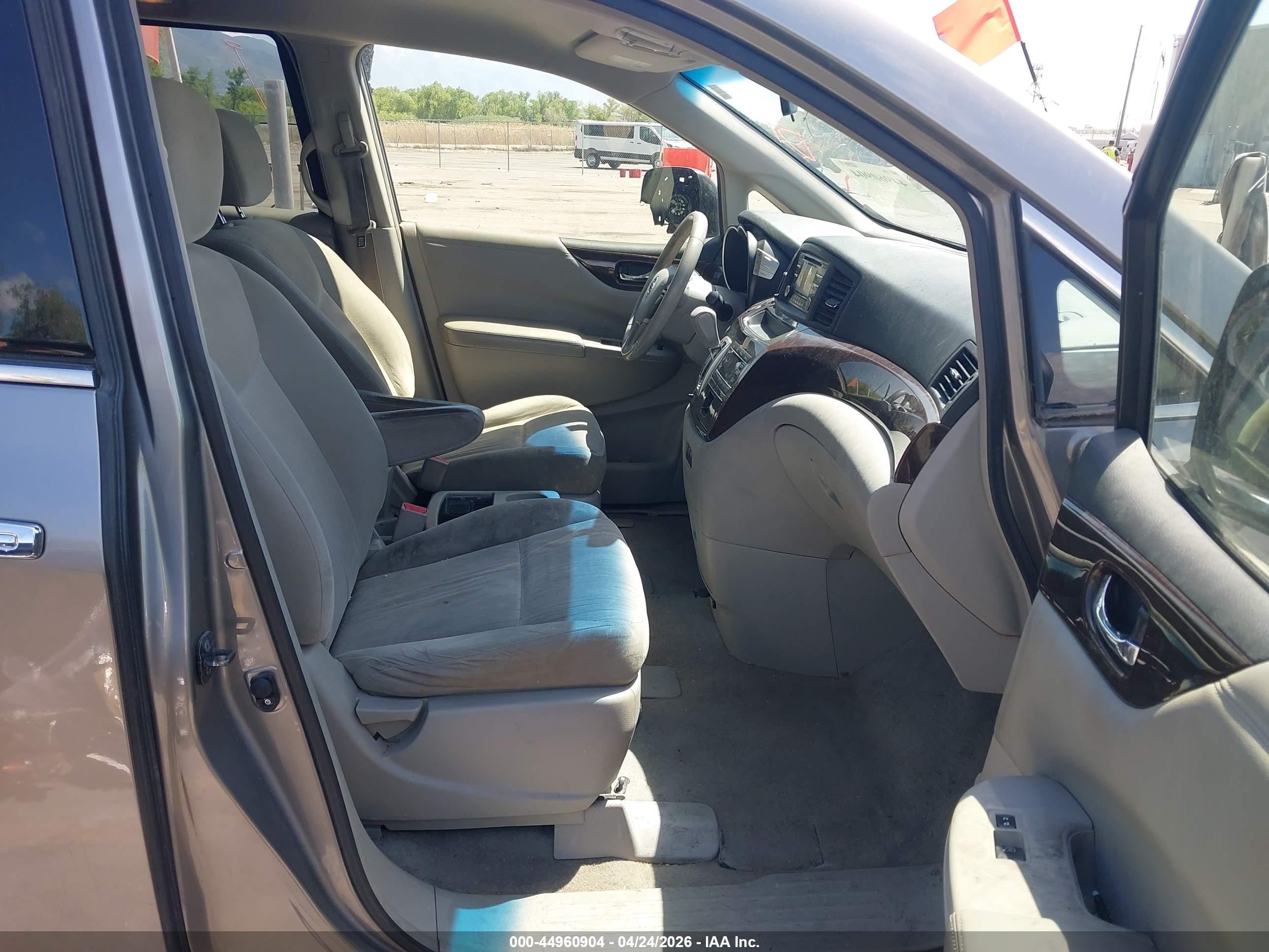 2012 Nissan Quest Sv Gray vin: JN8AE2KPXC9044023