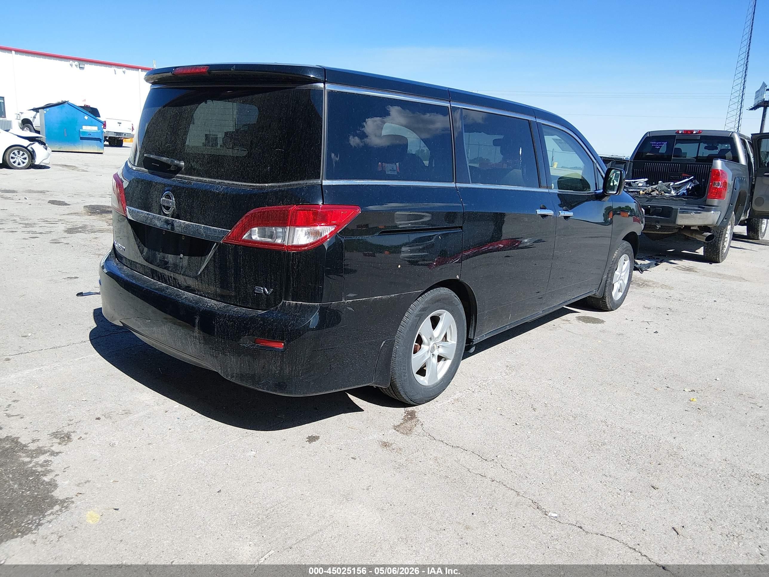 2013 Nissan Quest Sv Черный vin: JN8AE2KPXD9064211