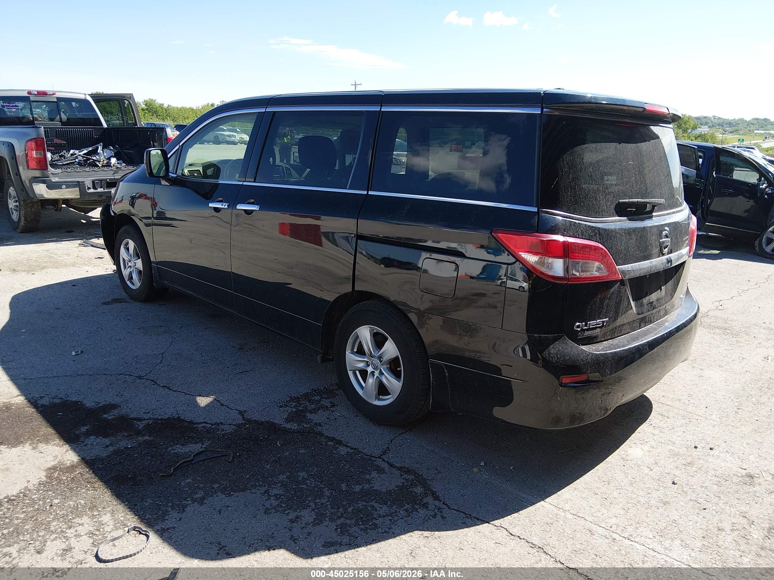 2013 Nissan Quest Sv Черный vin: JN8AE2KPXD9064211