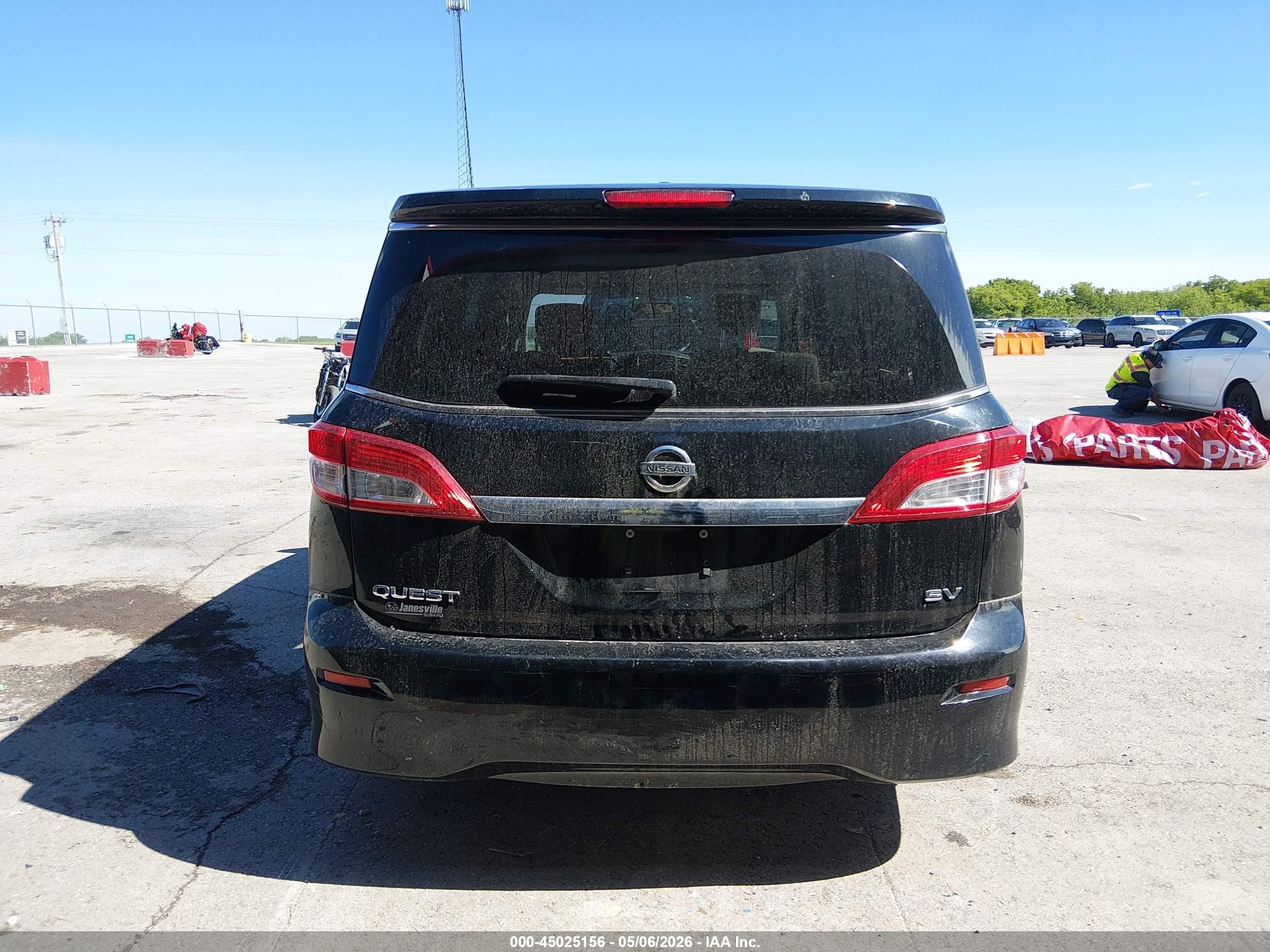 2013 Nissan Quest Sv Черный vin: JN8AE2KPXD9064211