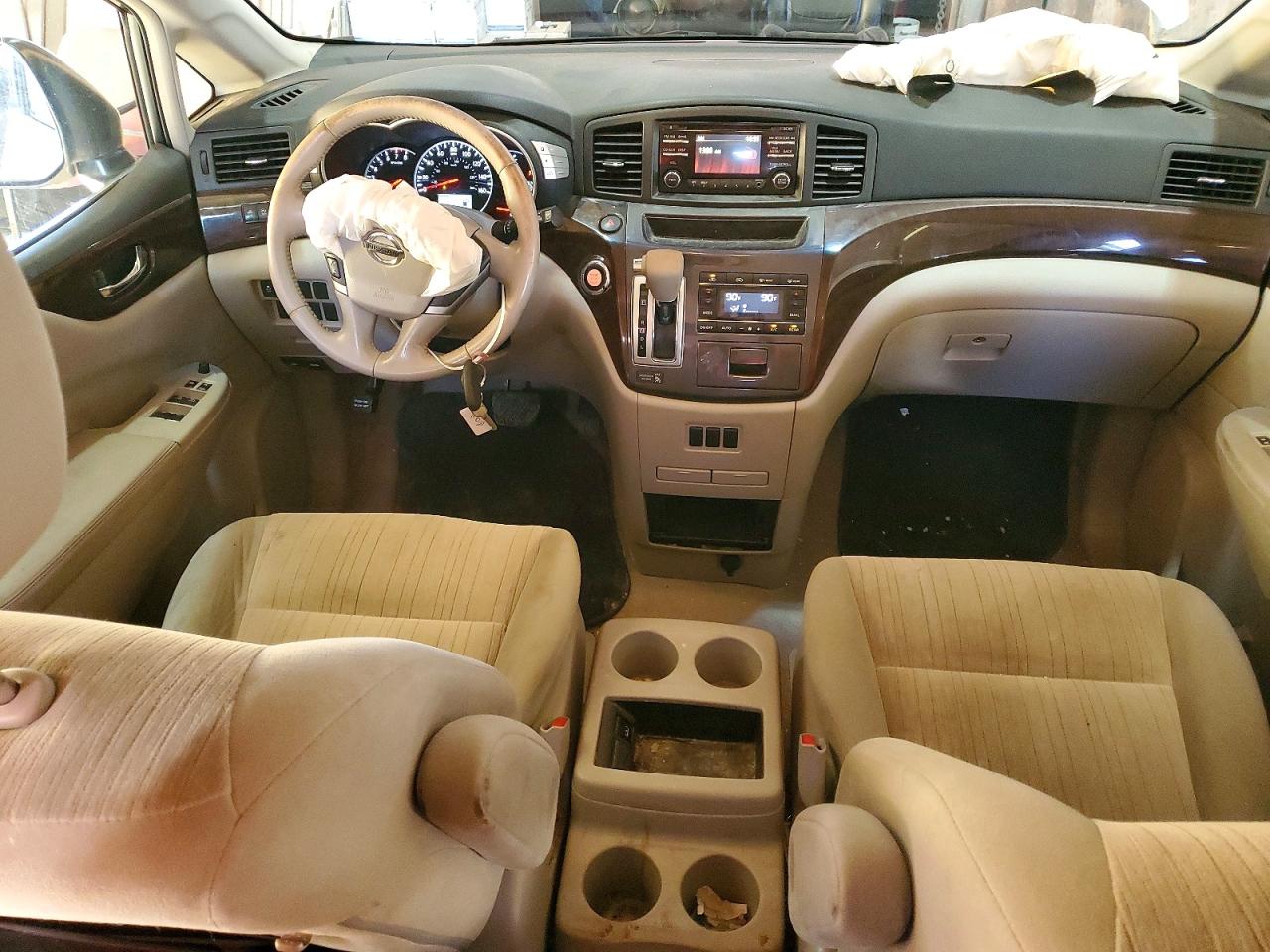 2013 Nissan Quest S White vin: JN8AE2KPXD9068419