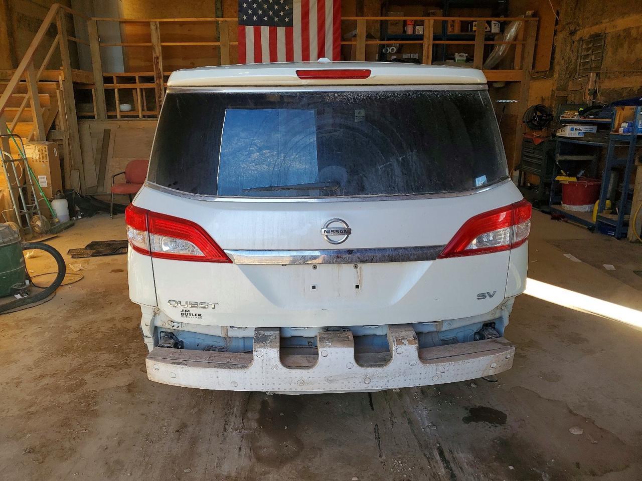 2013 Nissan Quest S White vin: JN8AE2KPXD9068419