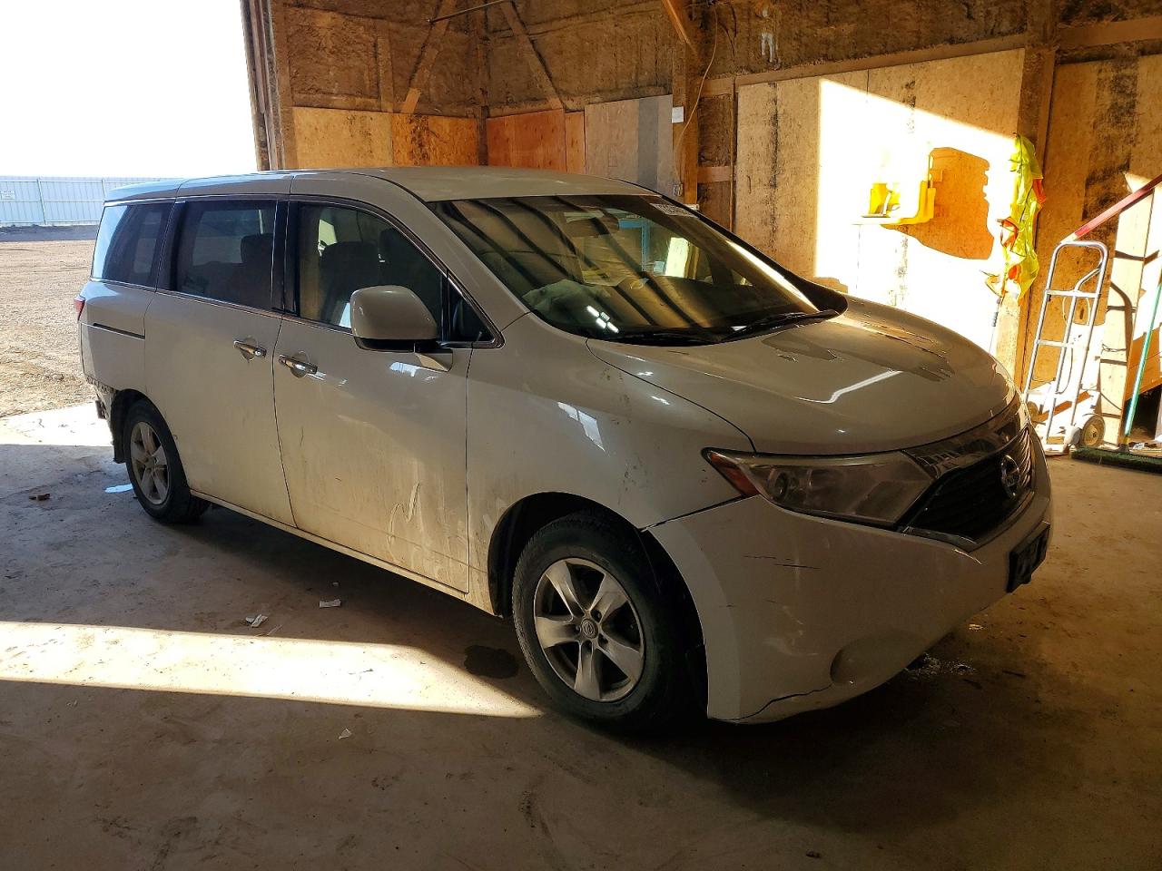 2013 Nissan Quest S White vin: JN8AE2KPXD9068419