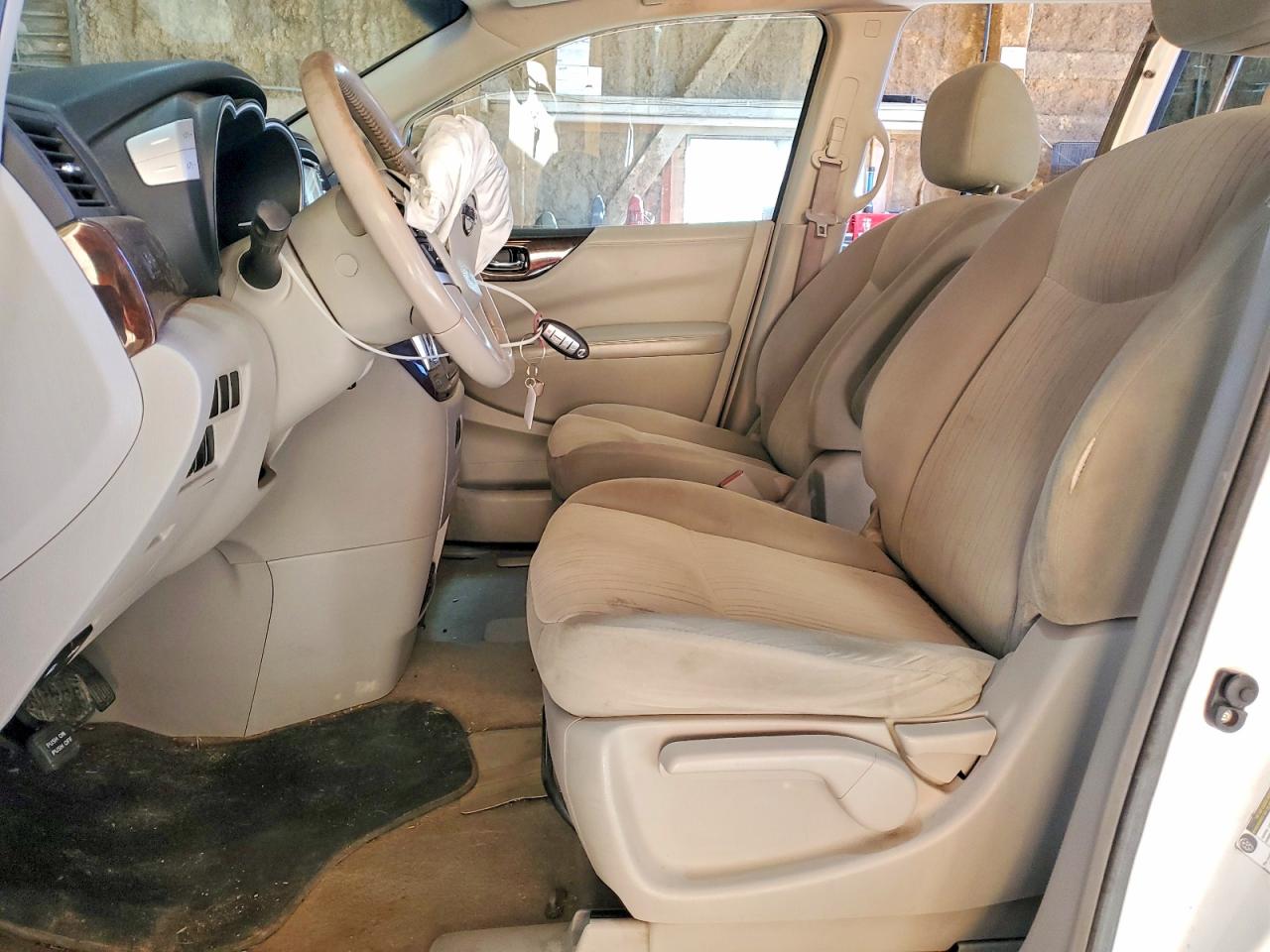 2013 Nissan Quest S White vin: JN8AE2KPXD9068419