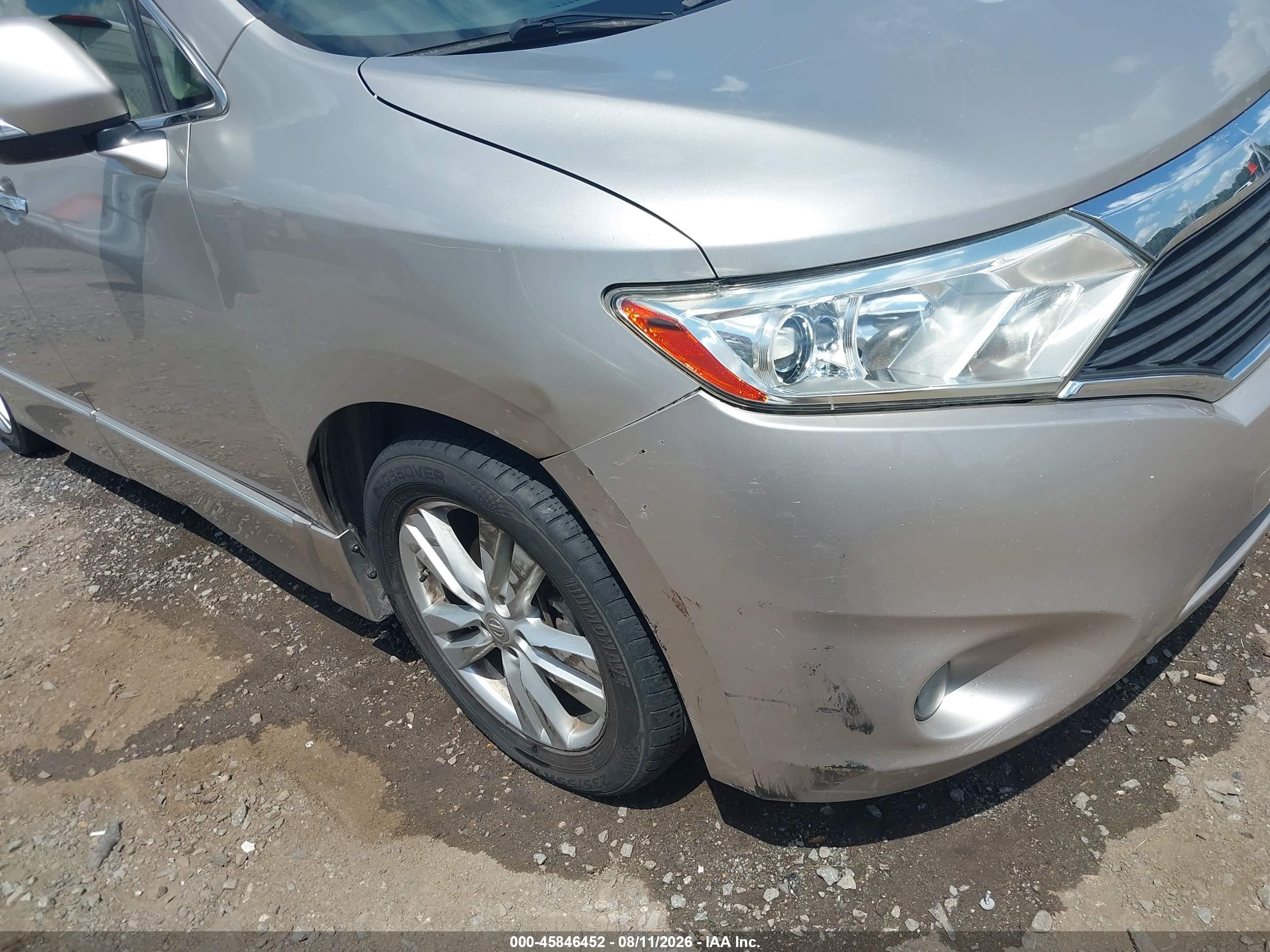2013 Nissan Quest Sl Beige vin: JN8AE2KPXD9069893
