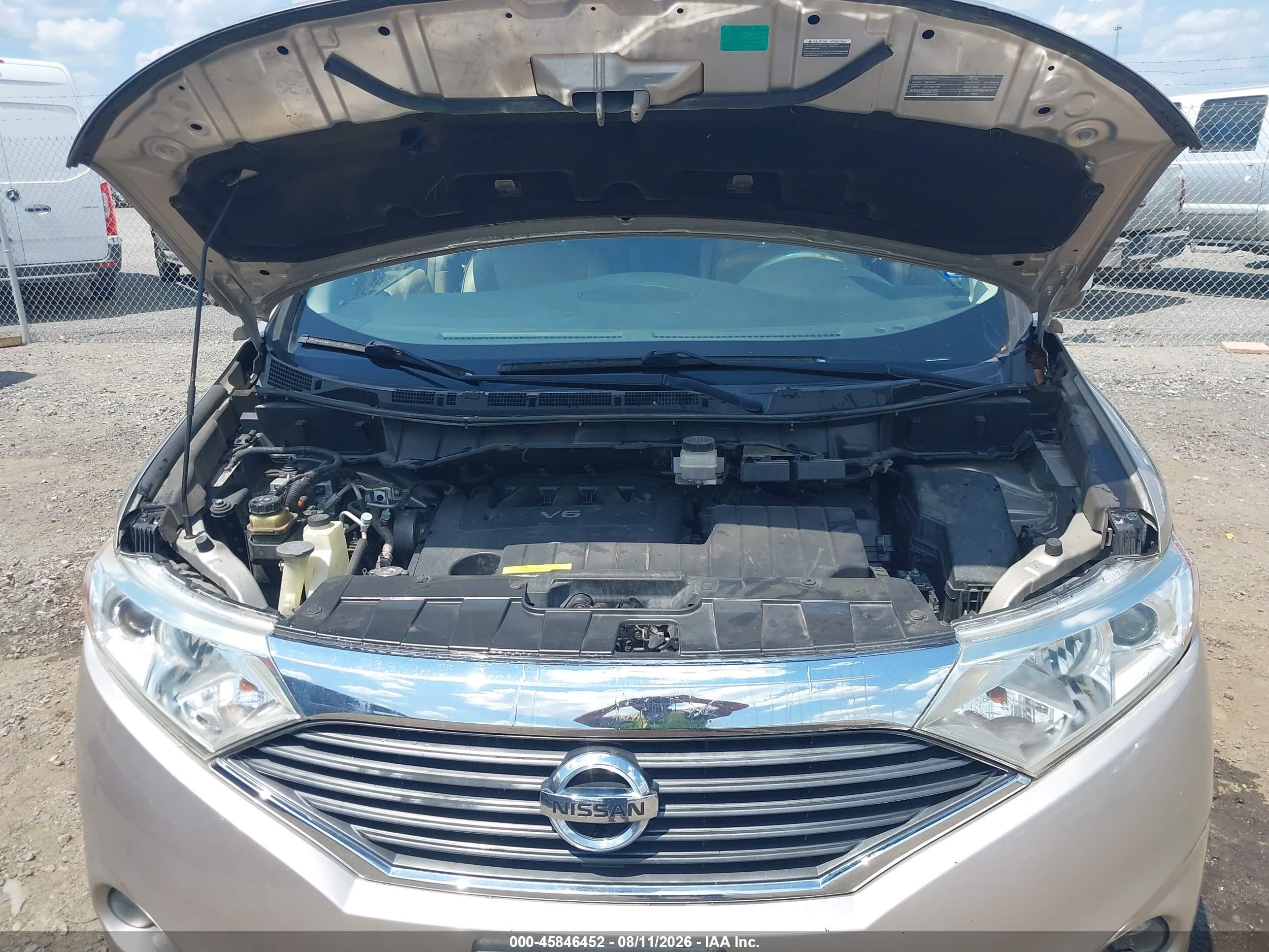 2013 Nissan Quest Sl Beige vin: JN8AE2KPXD9069893