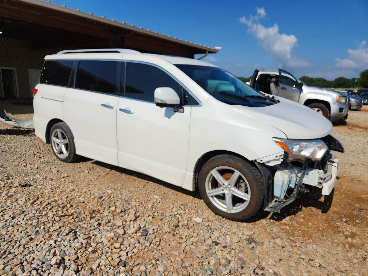 2013 Nissan Quest 3.5 S White vin: JN8AE2KPXD9071188