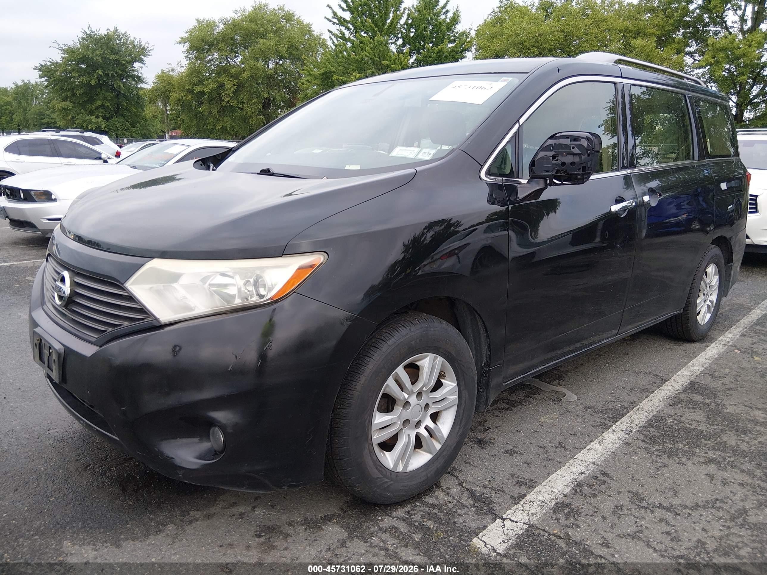 2014 Nissan Quest Le/s/sl/sv Black vin: JN8AE2KPXE9102912
