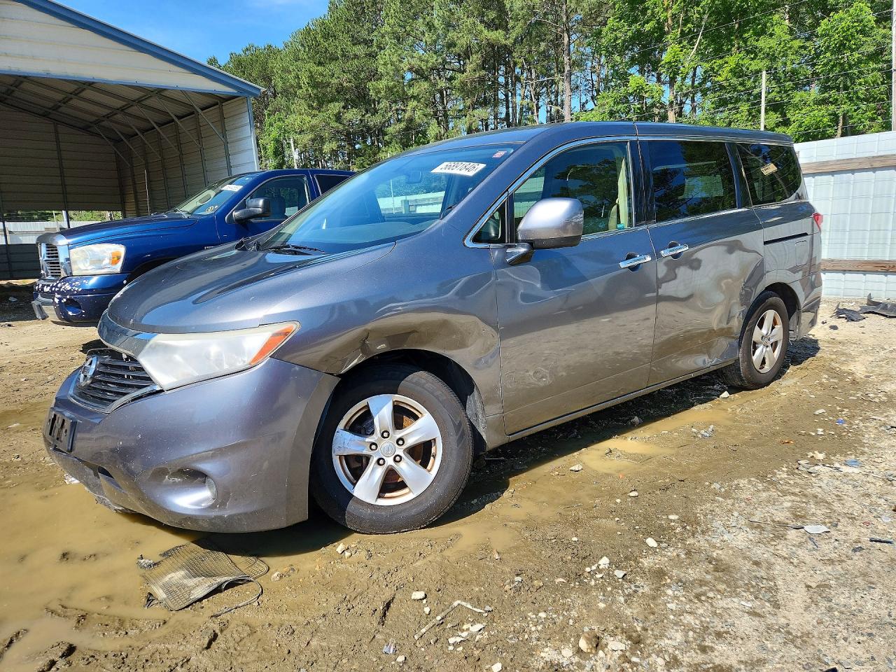 2015 Nissan Quest 3.5 Sv Gray vin: JN8AE2KPXF9122305