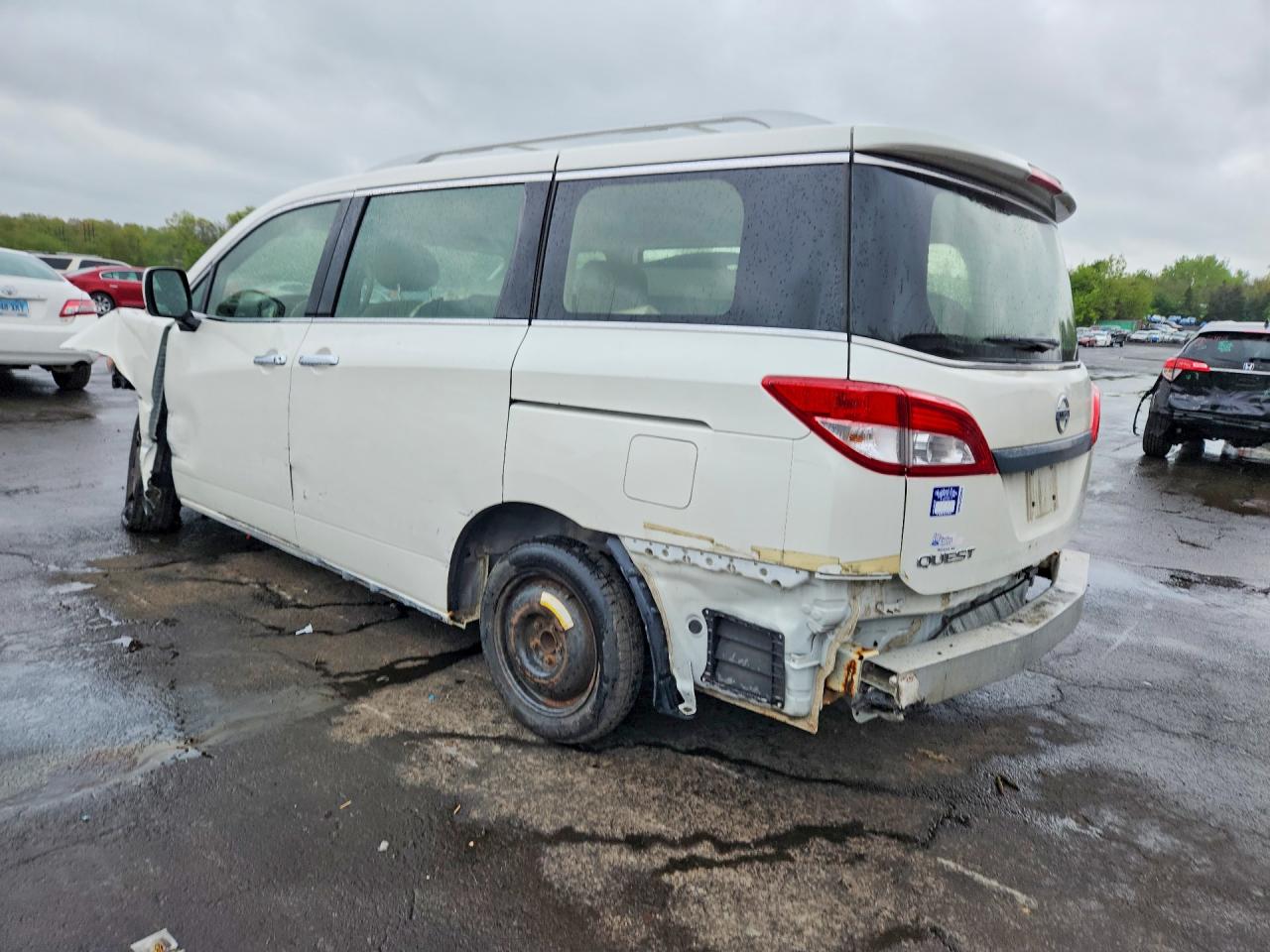 2015 Nissan Quest 3.5 S Белый vin: JN8AE2KPXF9129206