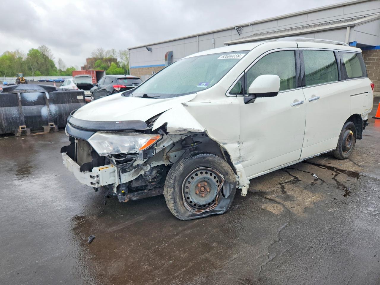 2015 Nissan Quest 3.5 S White vin: JN8AE2KPXF9129206