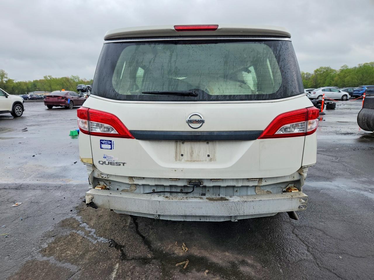 2015 Nissan Quest 3.5 S Белый vin: JN8AE2KPXF9129206