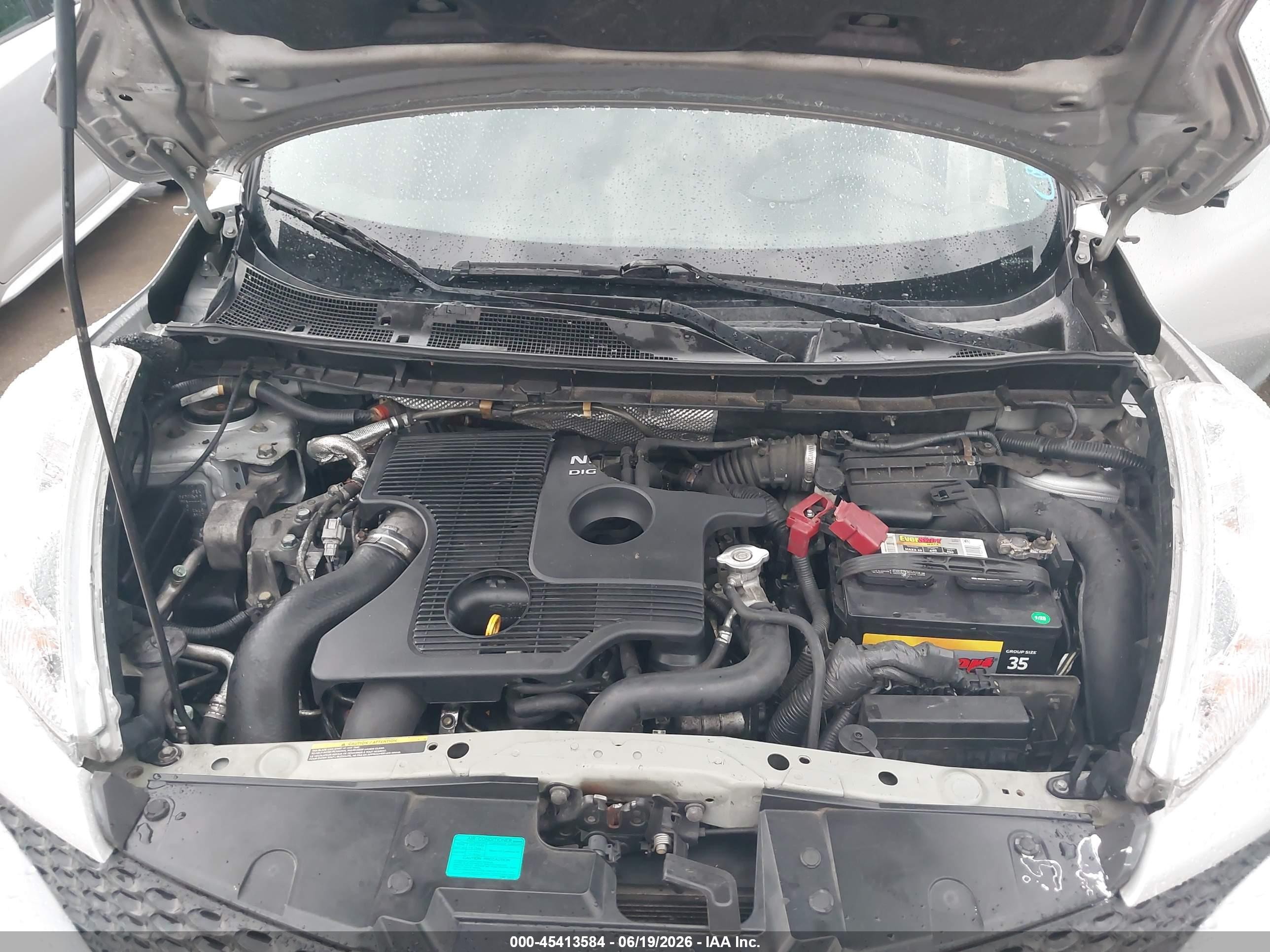 2013 Nissan Juke Sv Silver vin: JN8AF5MR0DT205643