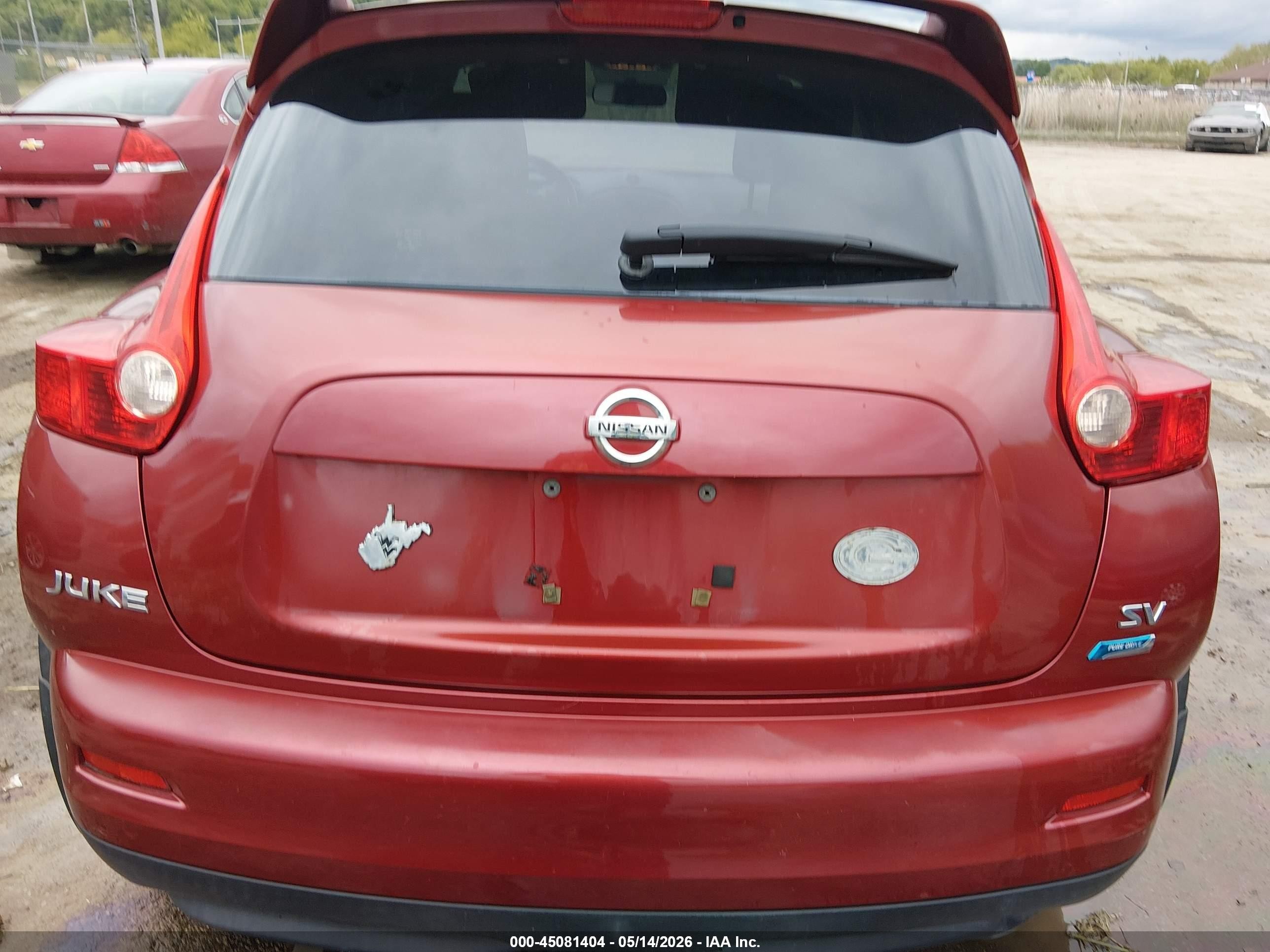 2013 Nissan Juke Sv Red vin: JN8AF5MR0DT220952