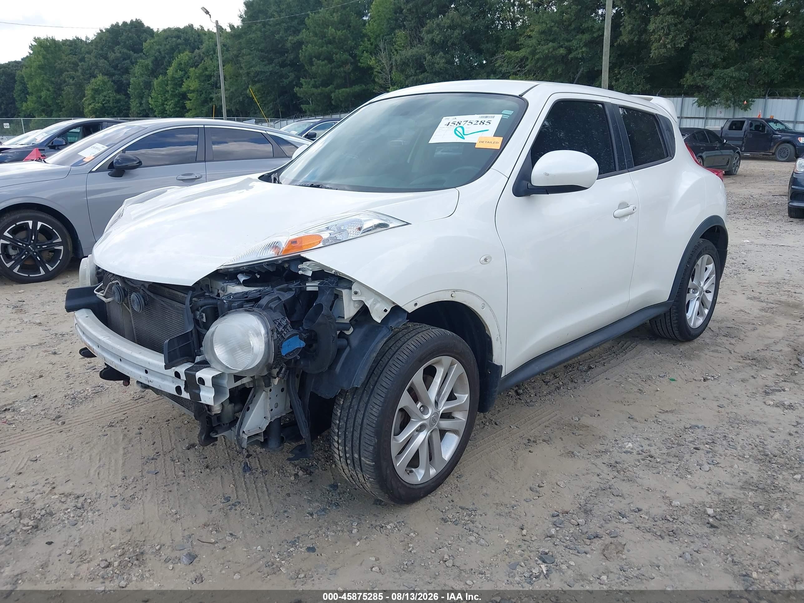 2014 Nissan Juke Sl White vin: JN8AF5MR0ET452694