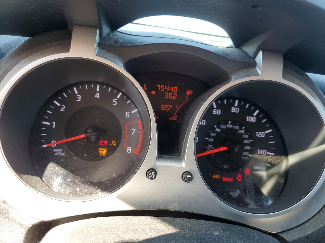 2015 Nissan Juke S Black vin: JN8AF5MR0FT509946 Damage: Warning Light - Engine, On, Unacceptable