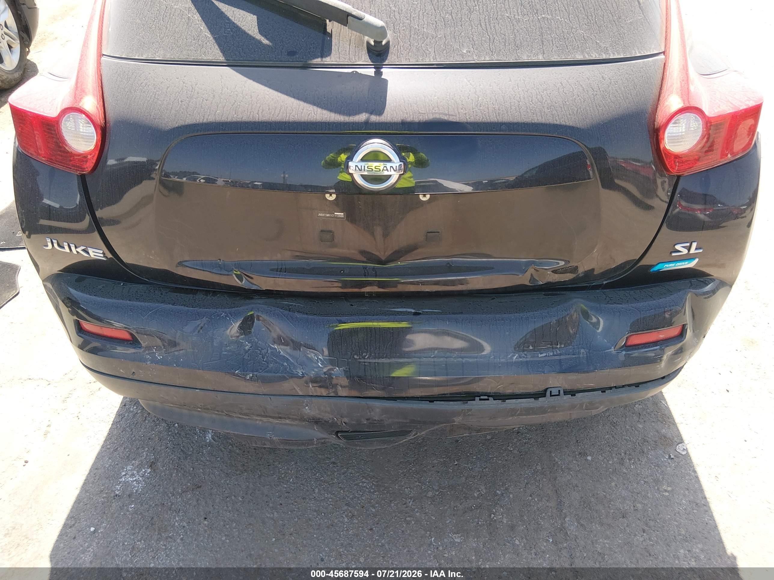 2012 Nissan Juke Sl Black vin: JN8AF5MR1CT112886