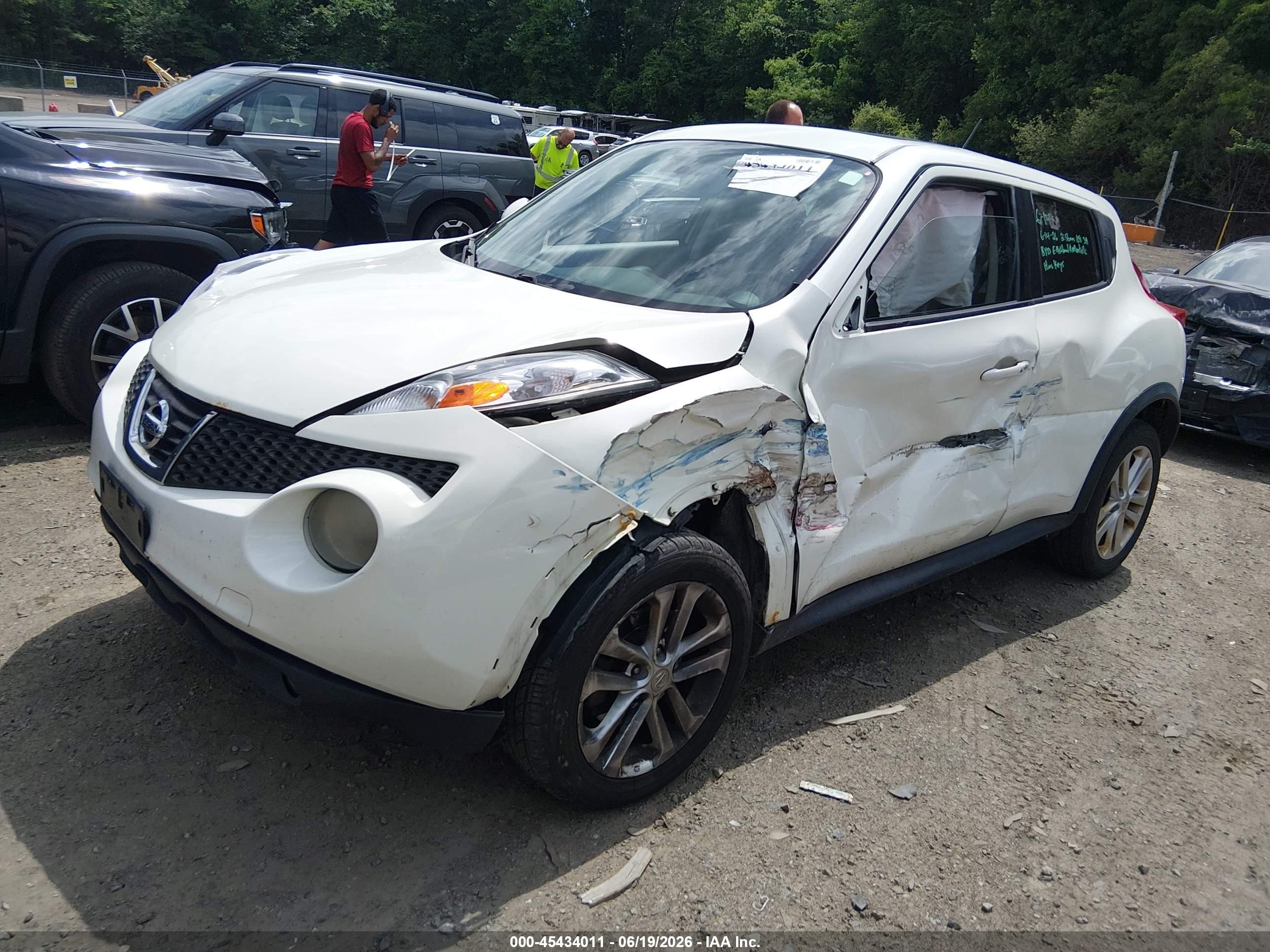 2012 Nissan Juke Sl White vin: JN8AF5MR1CT115710
