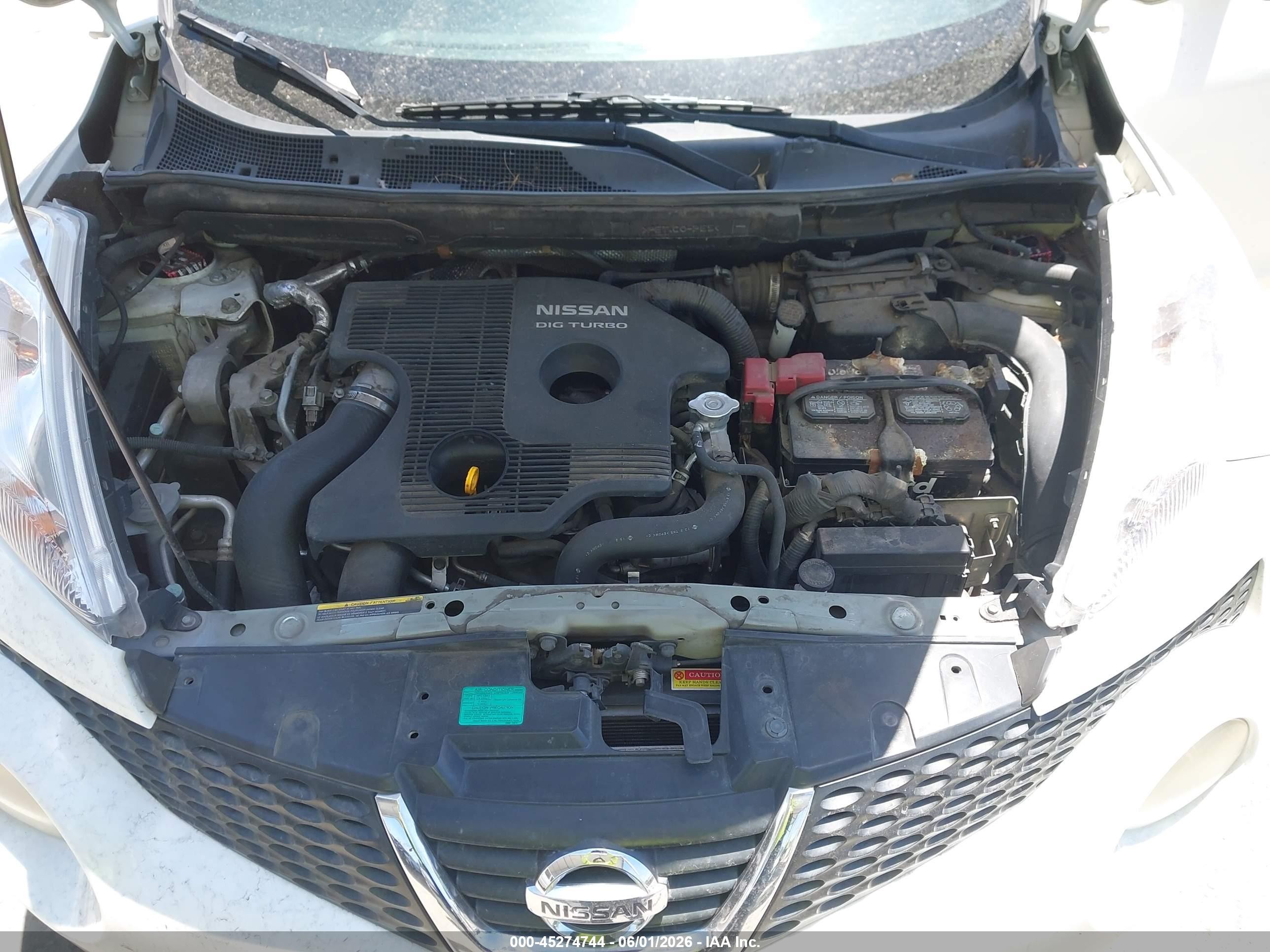 2013 Nissan Juke S Белый vin: JN8AF5MR1DT213153