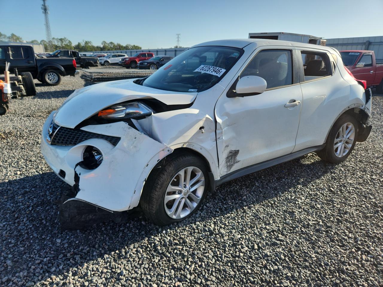 2013 Nissan Juke S White vin: JN8AF5MR1DT225951