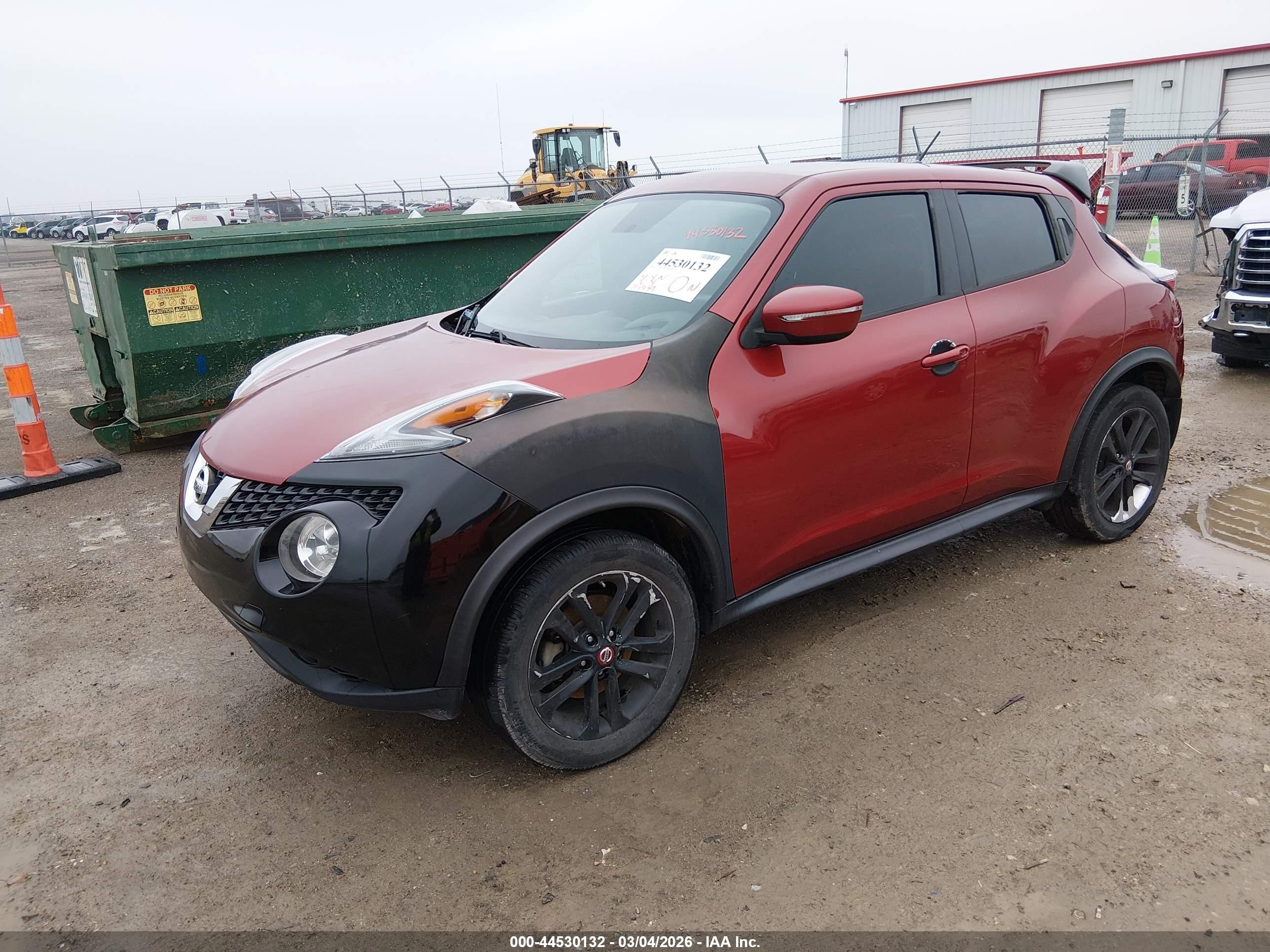 2015 Nissan Juke Nismo/s/sl/sv Темно-бордовый vin: JN8AF5MR1FT500530