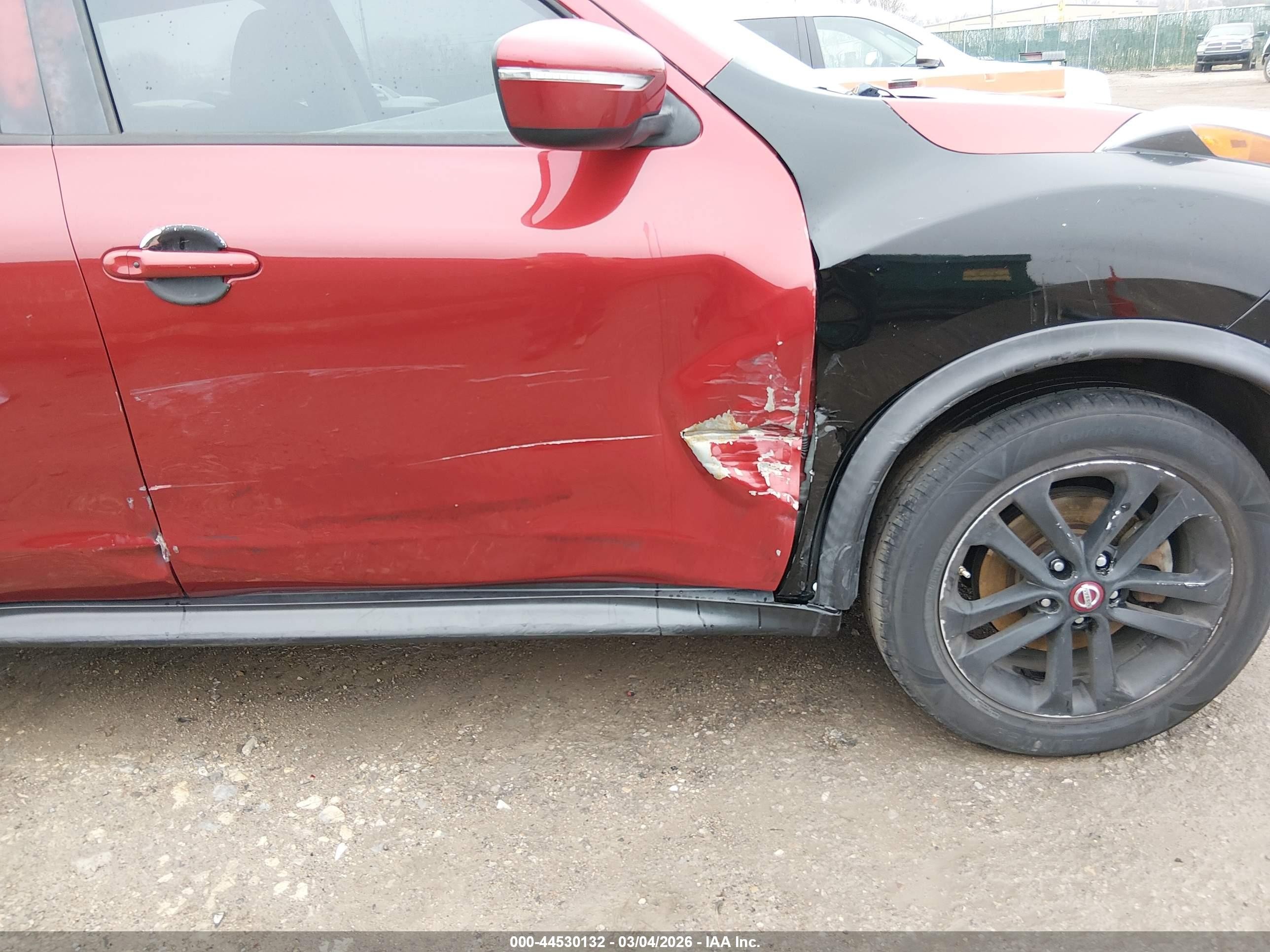 2015 Nissan Juke Nismo/s/sl/sv Темно-бордовый vin: JN8AF5MR1FT500530