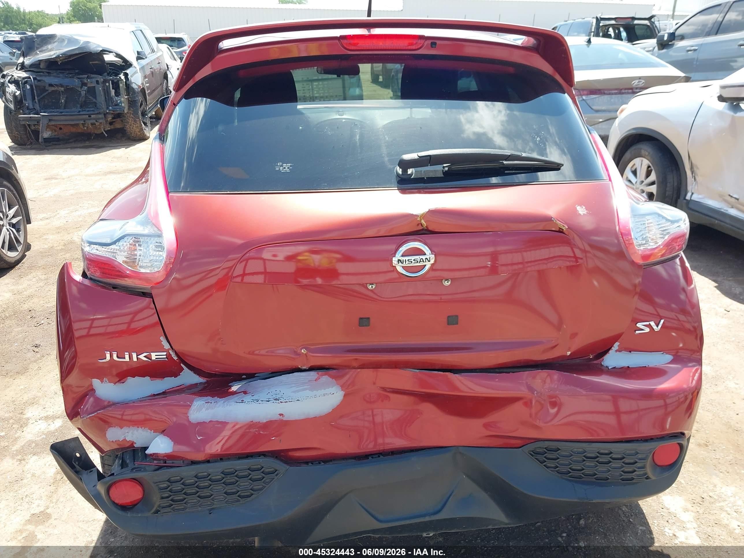 2015 Nissan Juke Sv Red vin: JN8AF5MR1FT510717