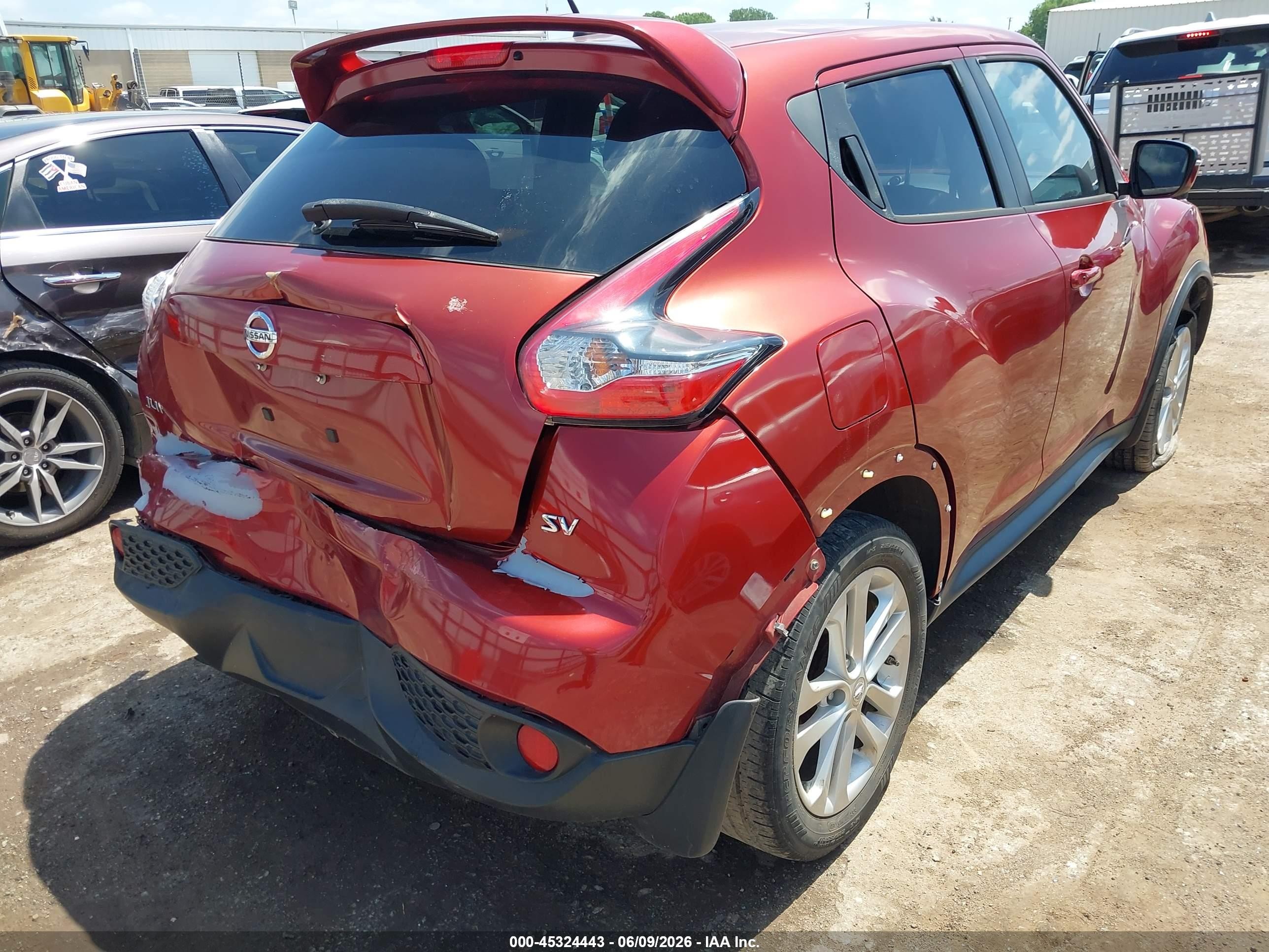 2015 Nissan Juke Sv Red vin: JN8AF5MR1FT510717