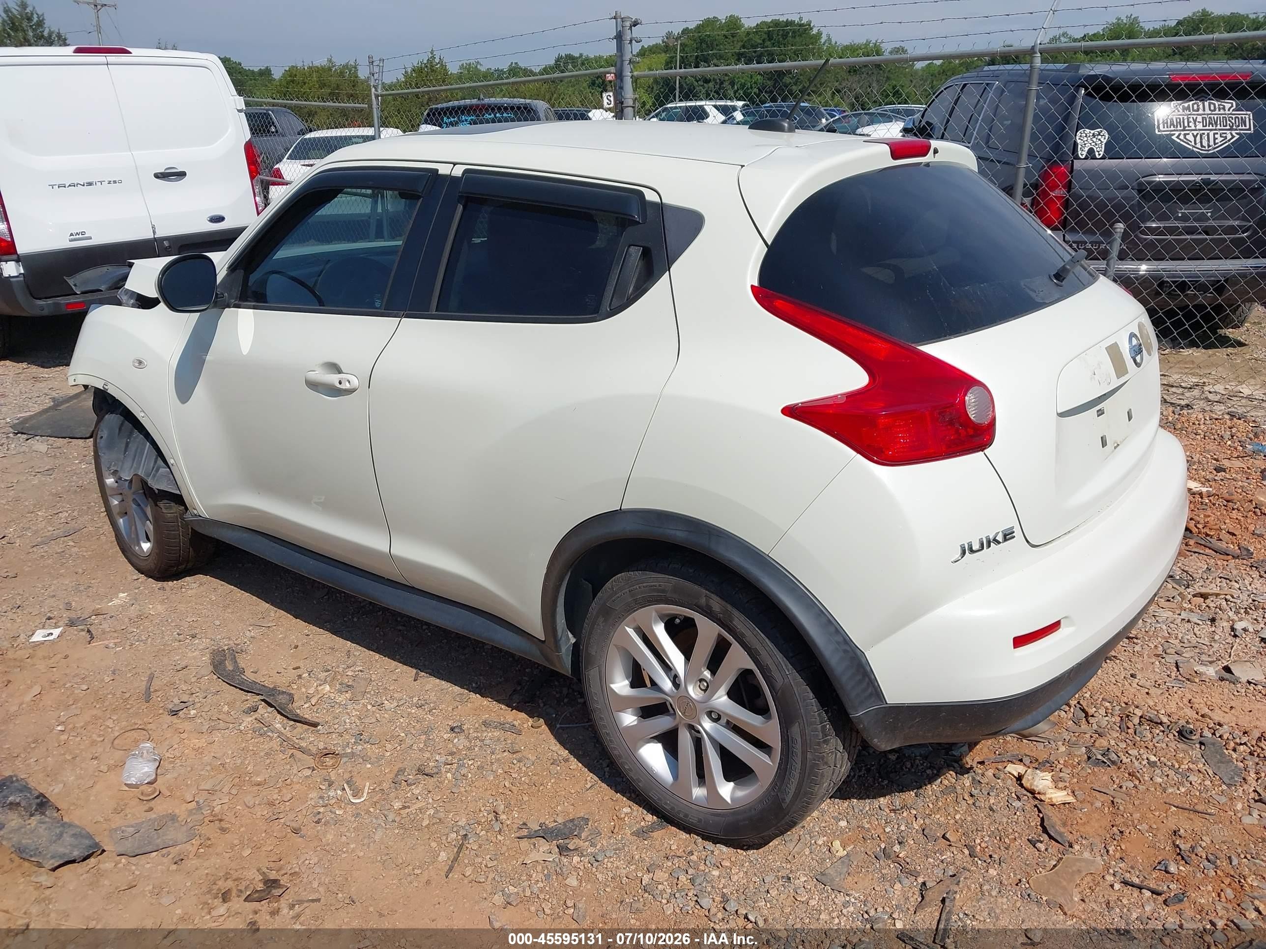 2012 Nissan Juke Sv White vin: JN8AF5MR2CT111052