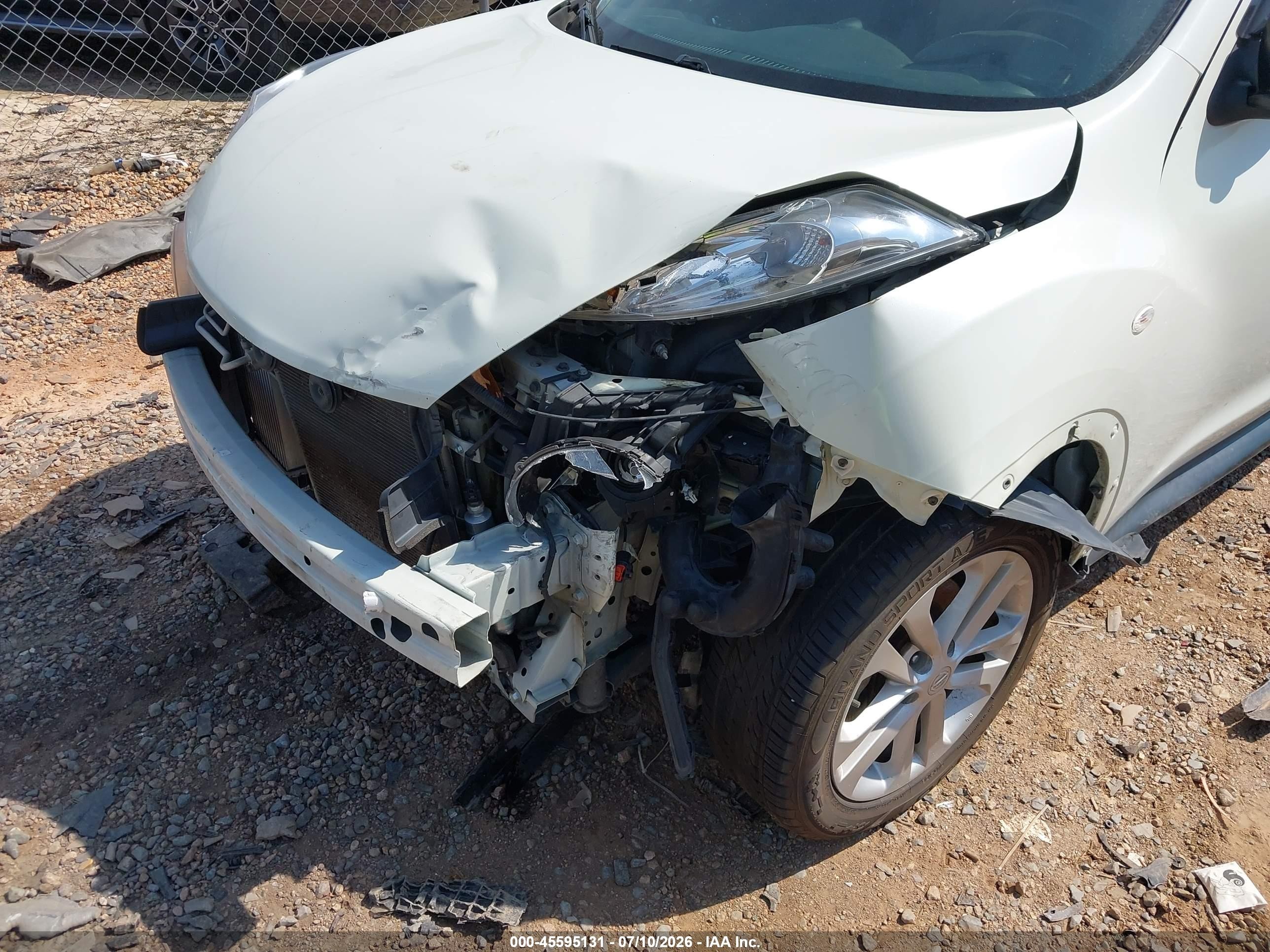 2012 Nissan Juke Sv White vin: JN8AF5MR2CT111052