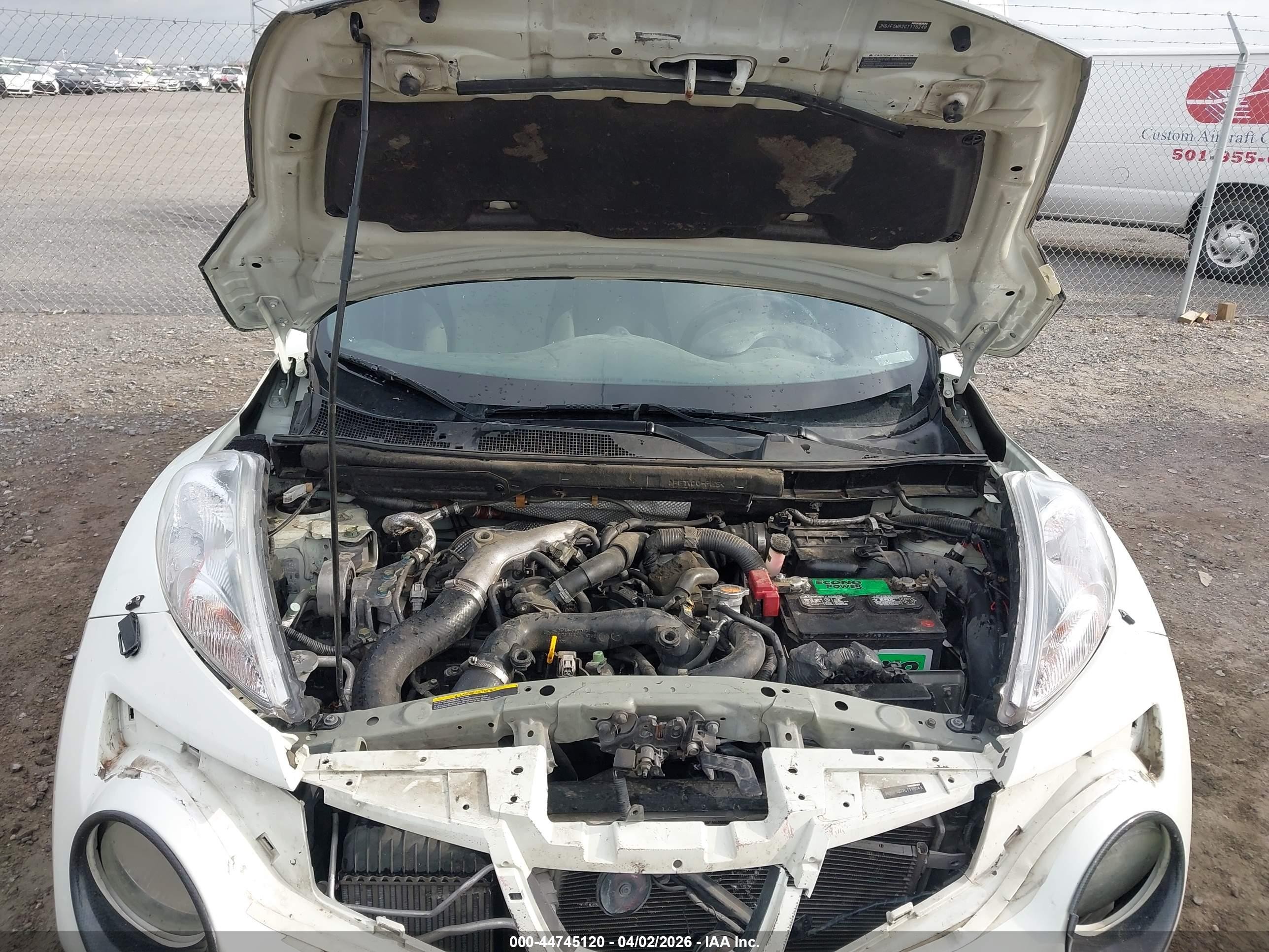 2012 Nissan Juke Sv White vin: JN8AF5MR2CT116249
