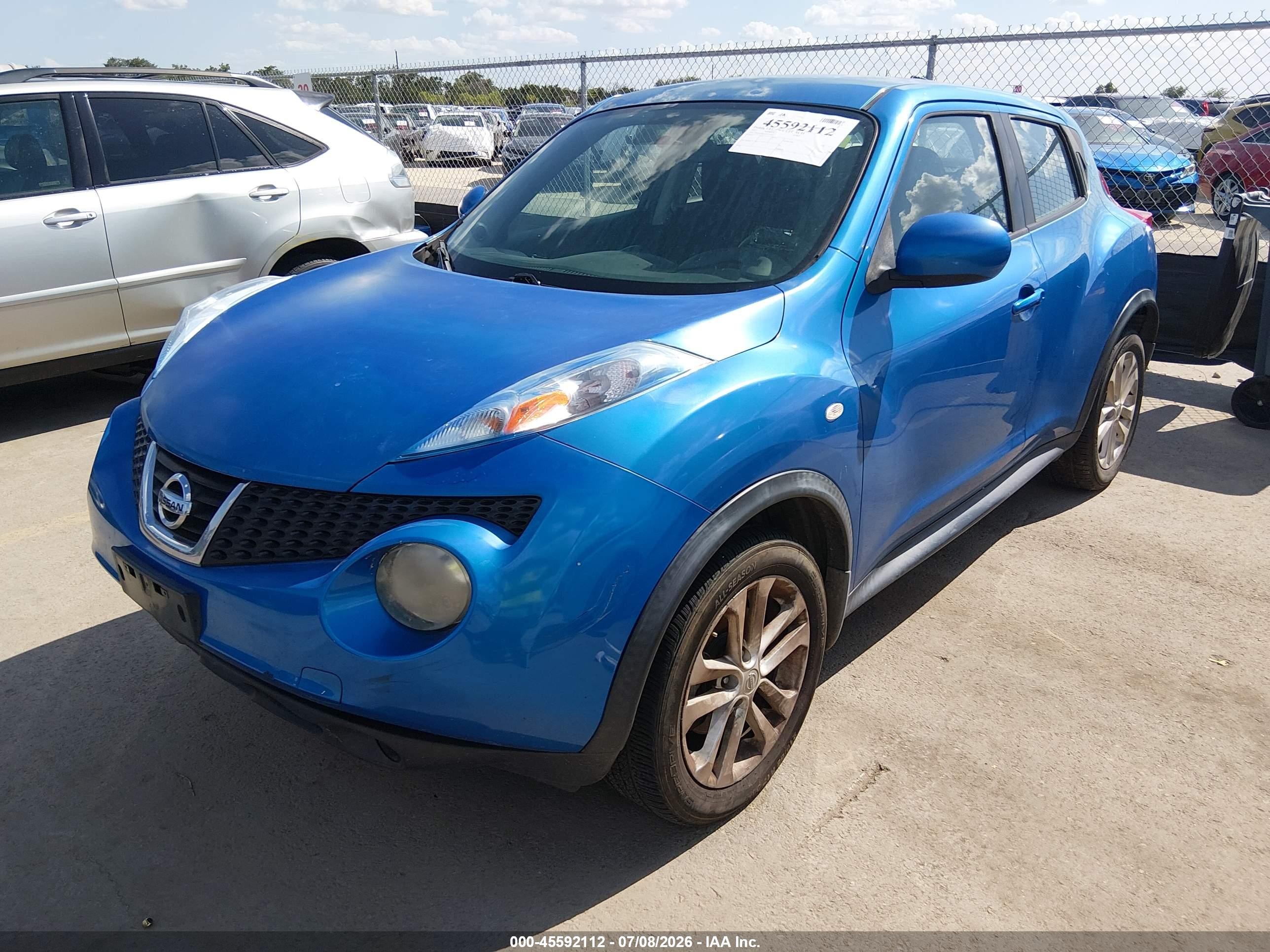 2012 Nissan Juke S Blue vin: JN8AF5MR2CT117451