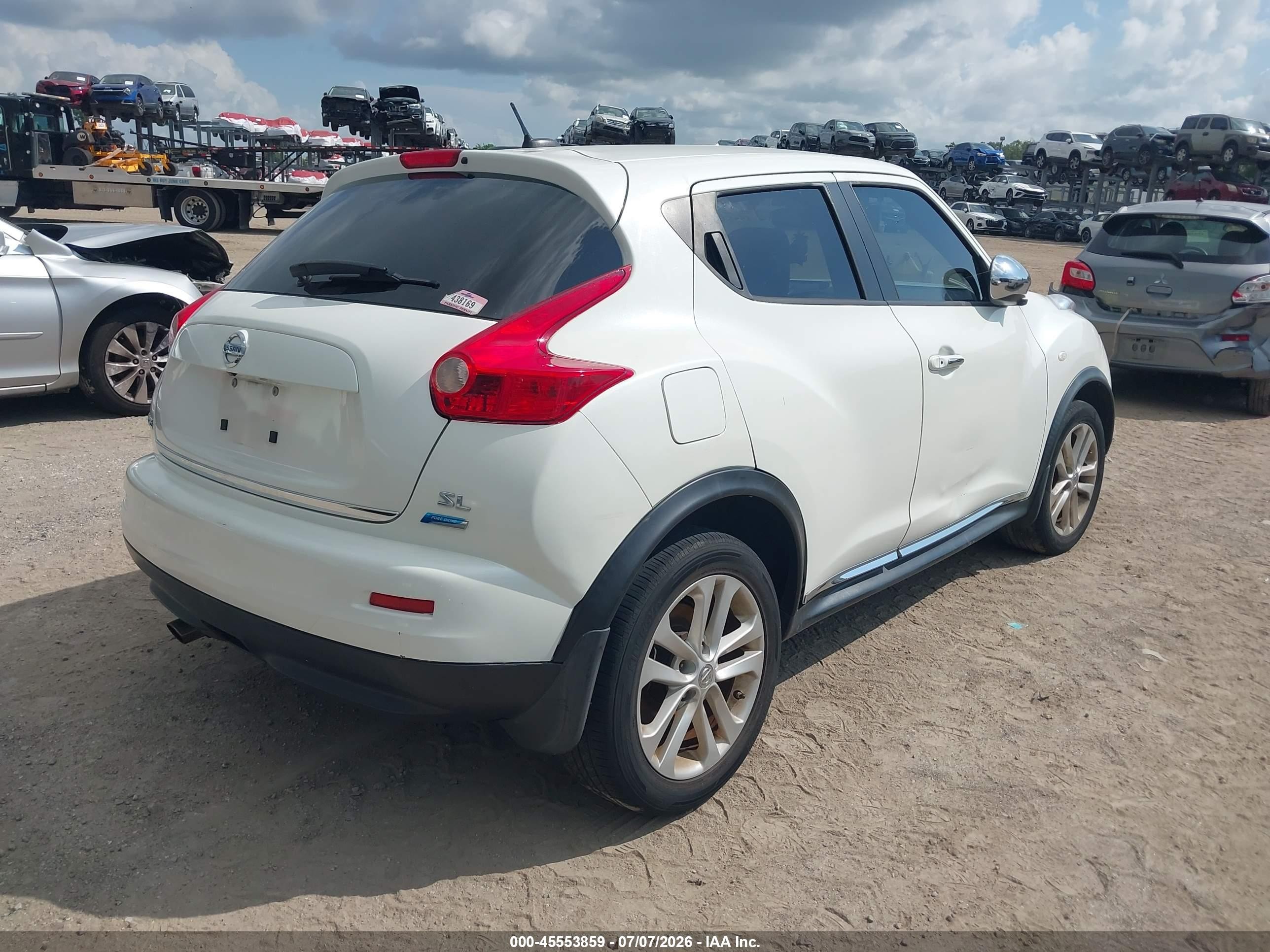 2013 Nissan Juke Sl White vin: JN8AF5MR2DT200220