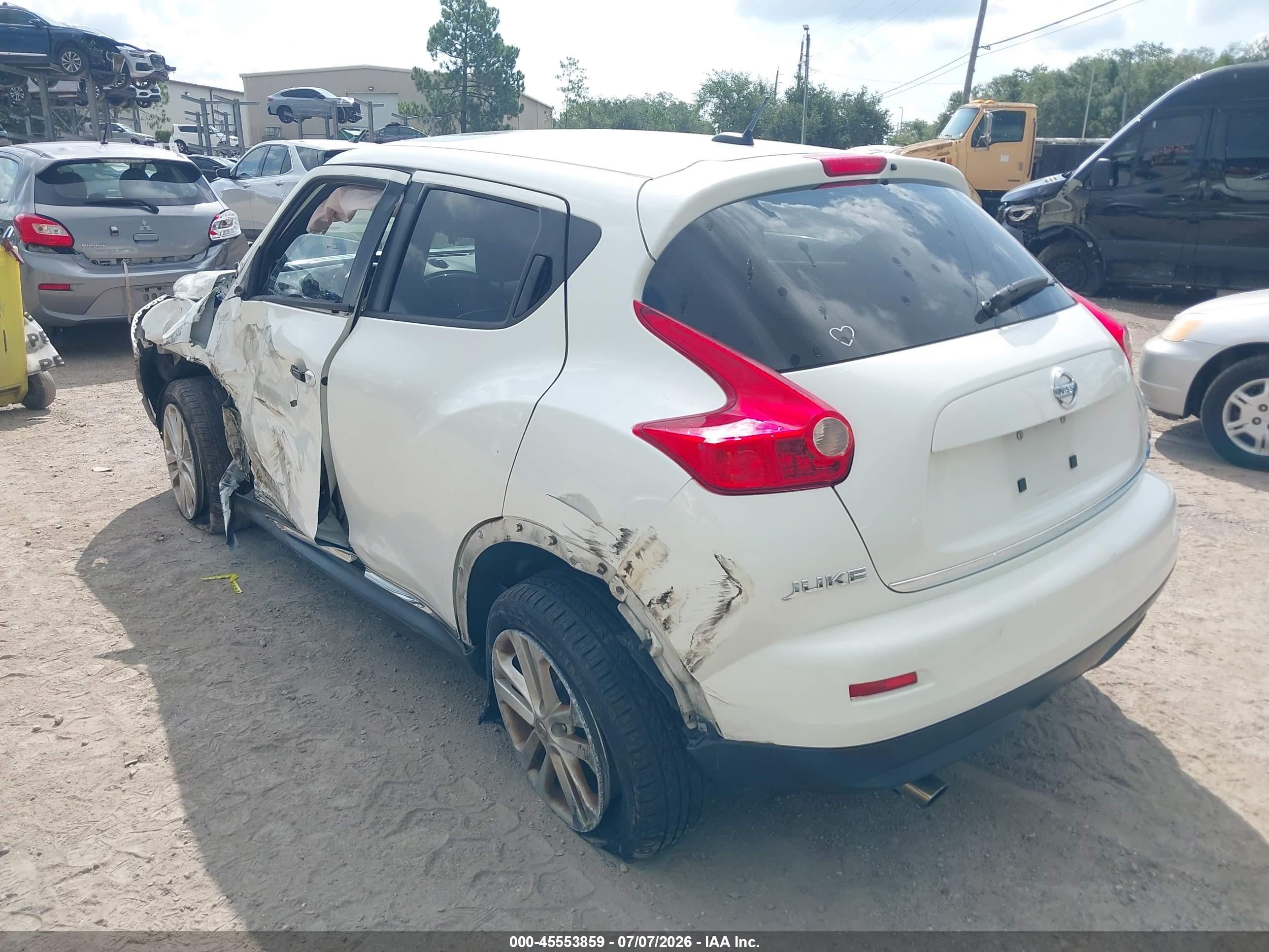 2013 Nissan Juke Sl White vin: JN8AF5MR2DT200220