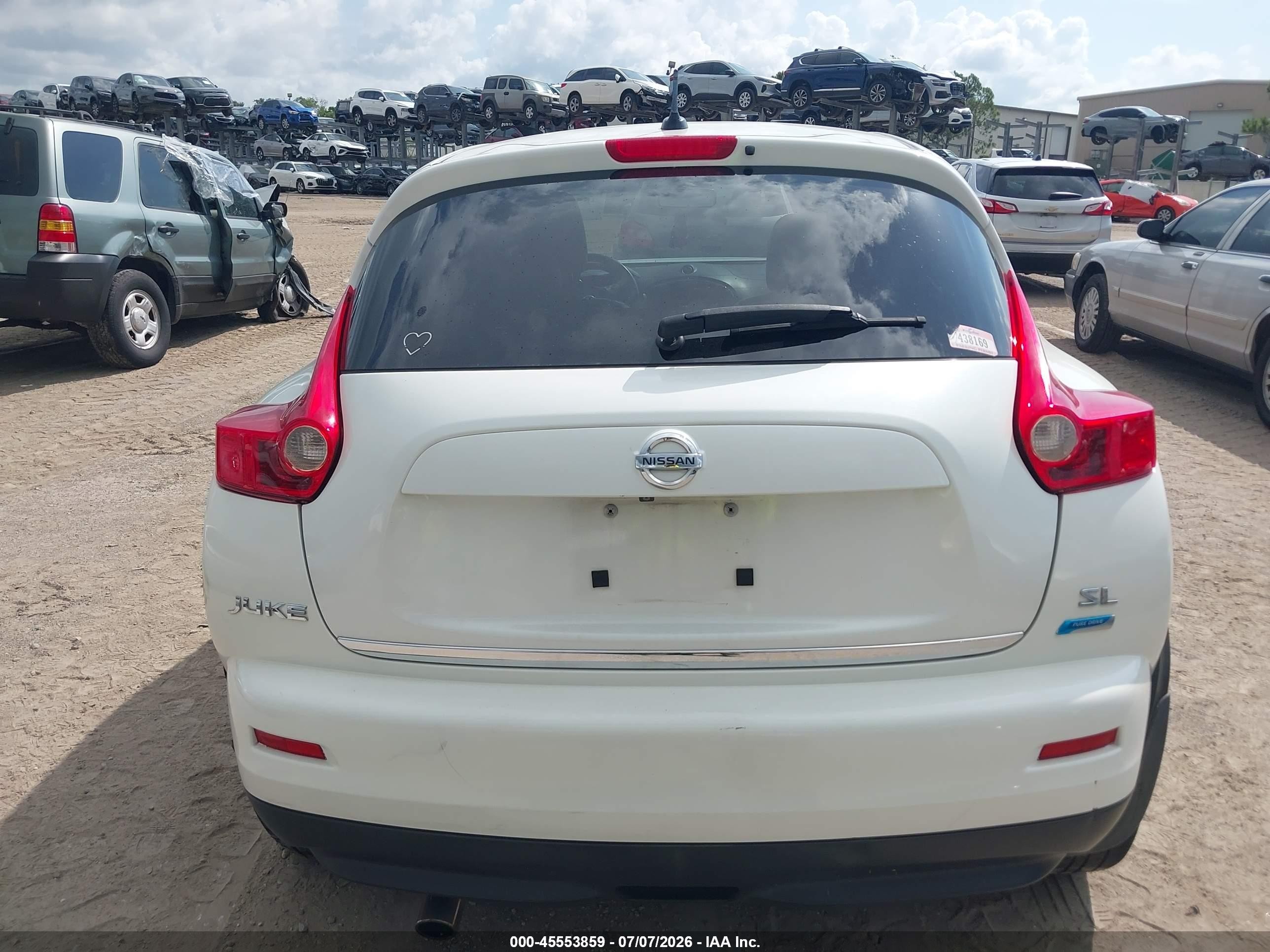 2013 Nissan Juke Sl White vin: JN8AF5MR2DT200220