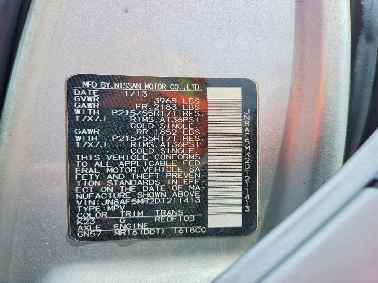 2013 Nissan Juke S Silver vin: JN8AF5MR2DT211413