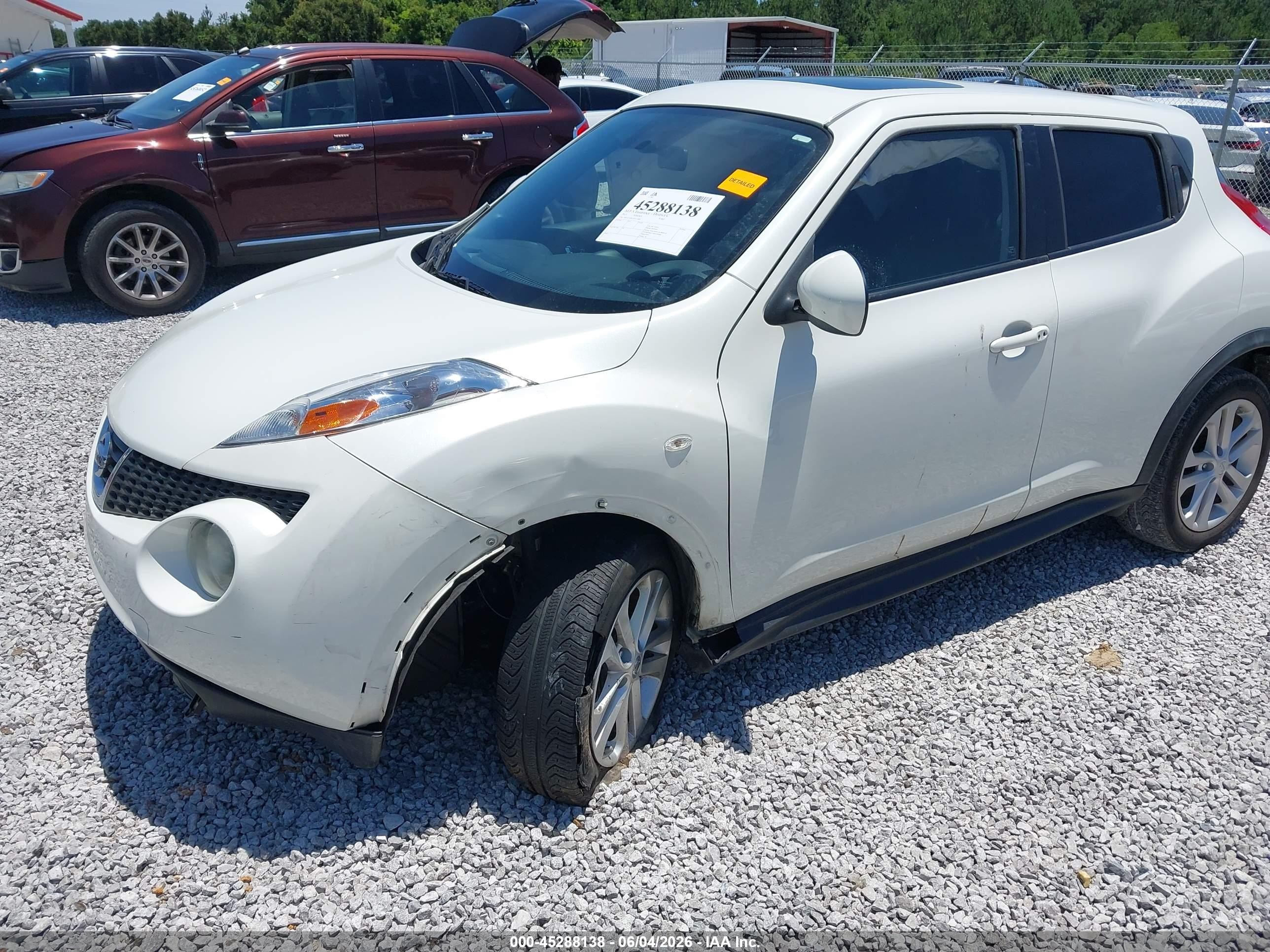 2013 Nissan Juke Sl White vin: JN8AF5MR2DT215882