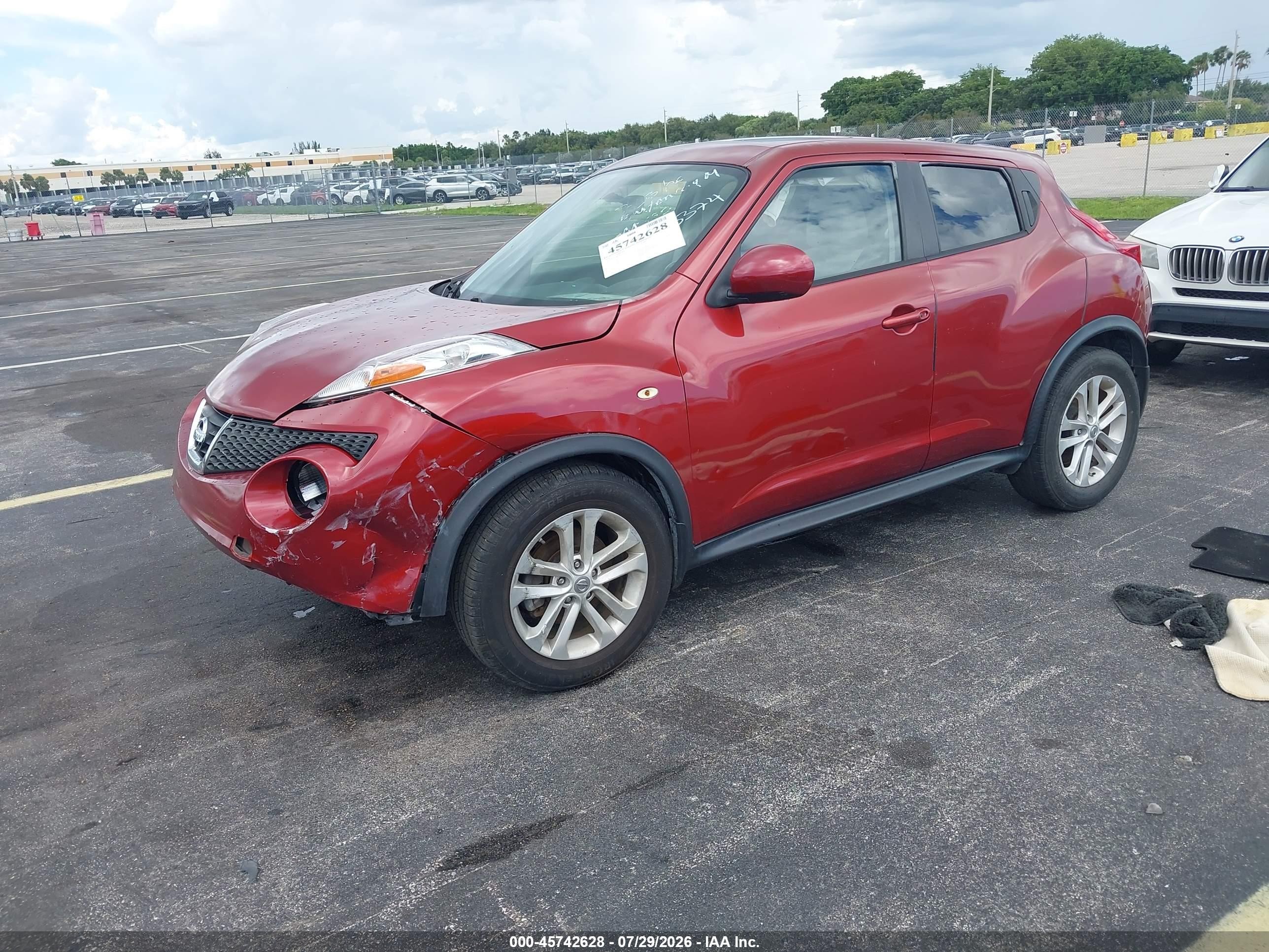 2014 Nissan Juke Sv Красный vin: JN8AF5MR2ET353374