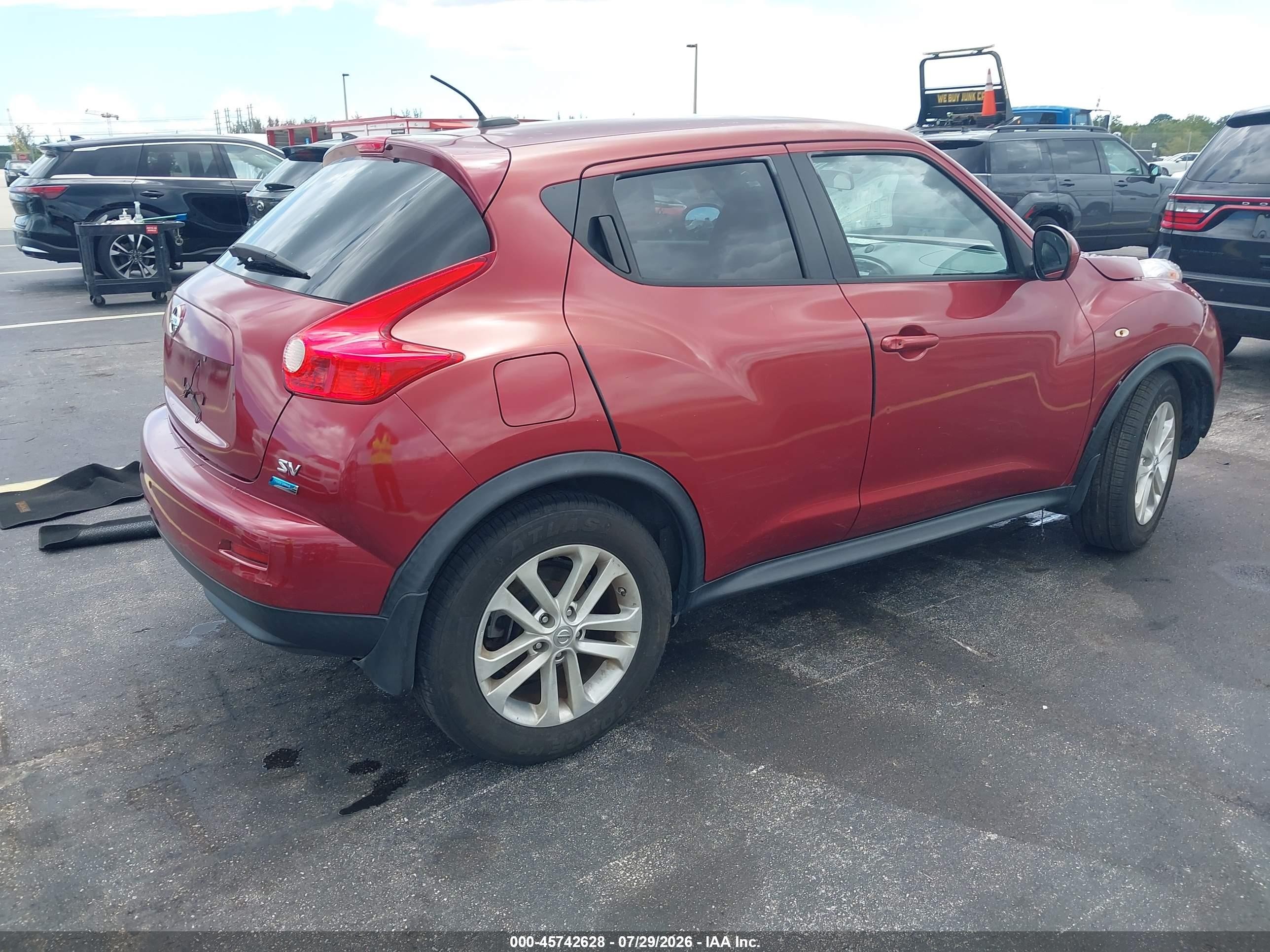 2014 Nissan Juke Sv Красный vin: JN8AF5MR2ET353374