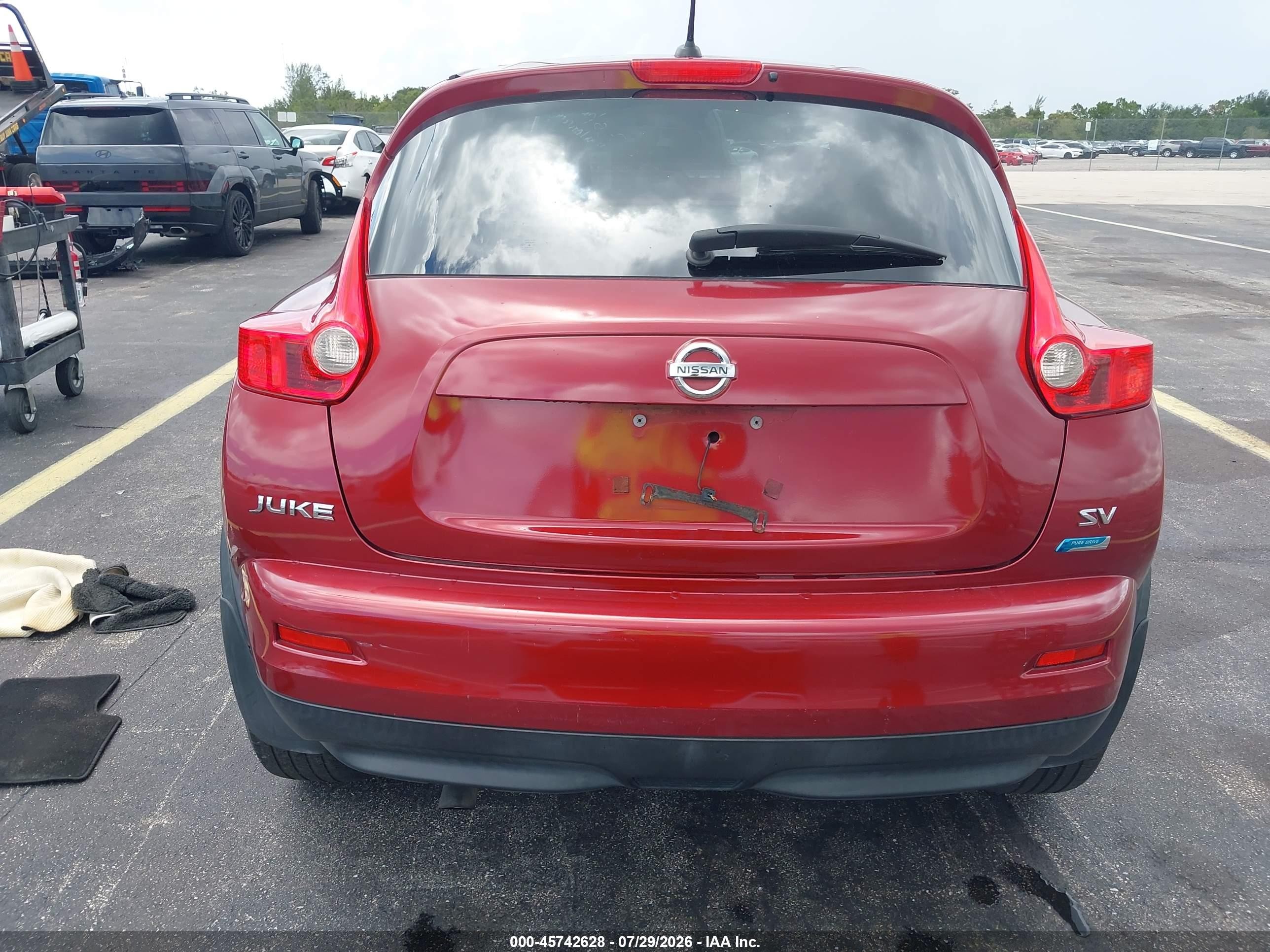 2014 Nissan Juke Sv Красный vin: JN8AF5MR2ET353374