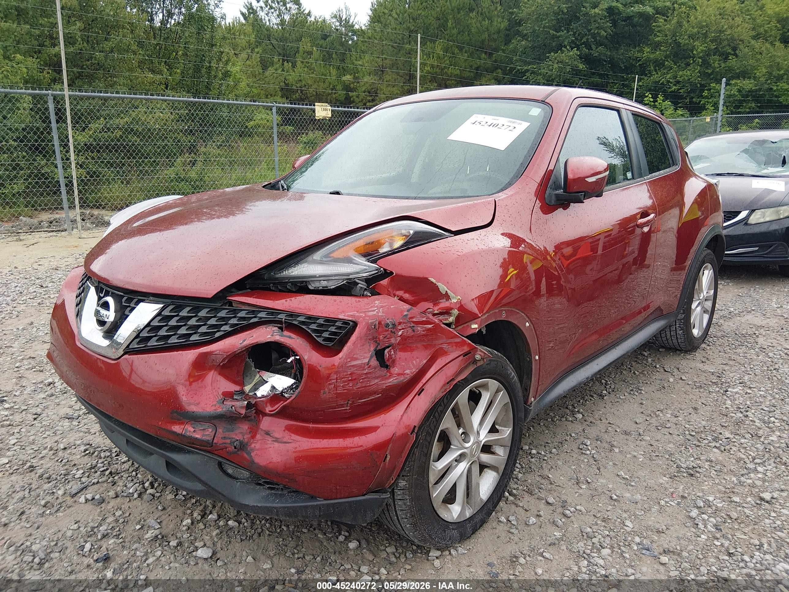 2015 Nissan Juke Sl Red vin: JN8AF5MR2FT502660
