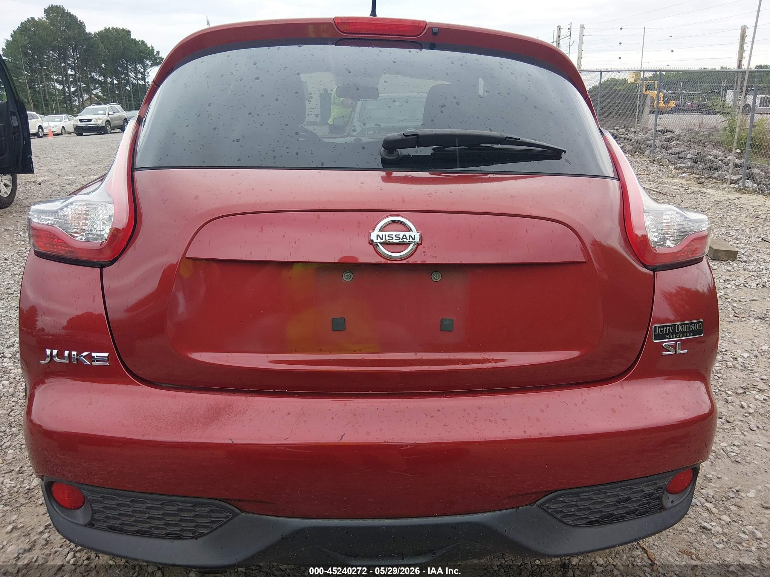 2015 Nissan Juke Sl Red vin: JN8AF5MR2FT502660