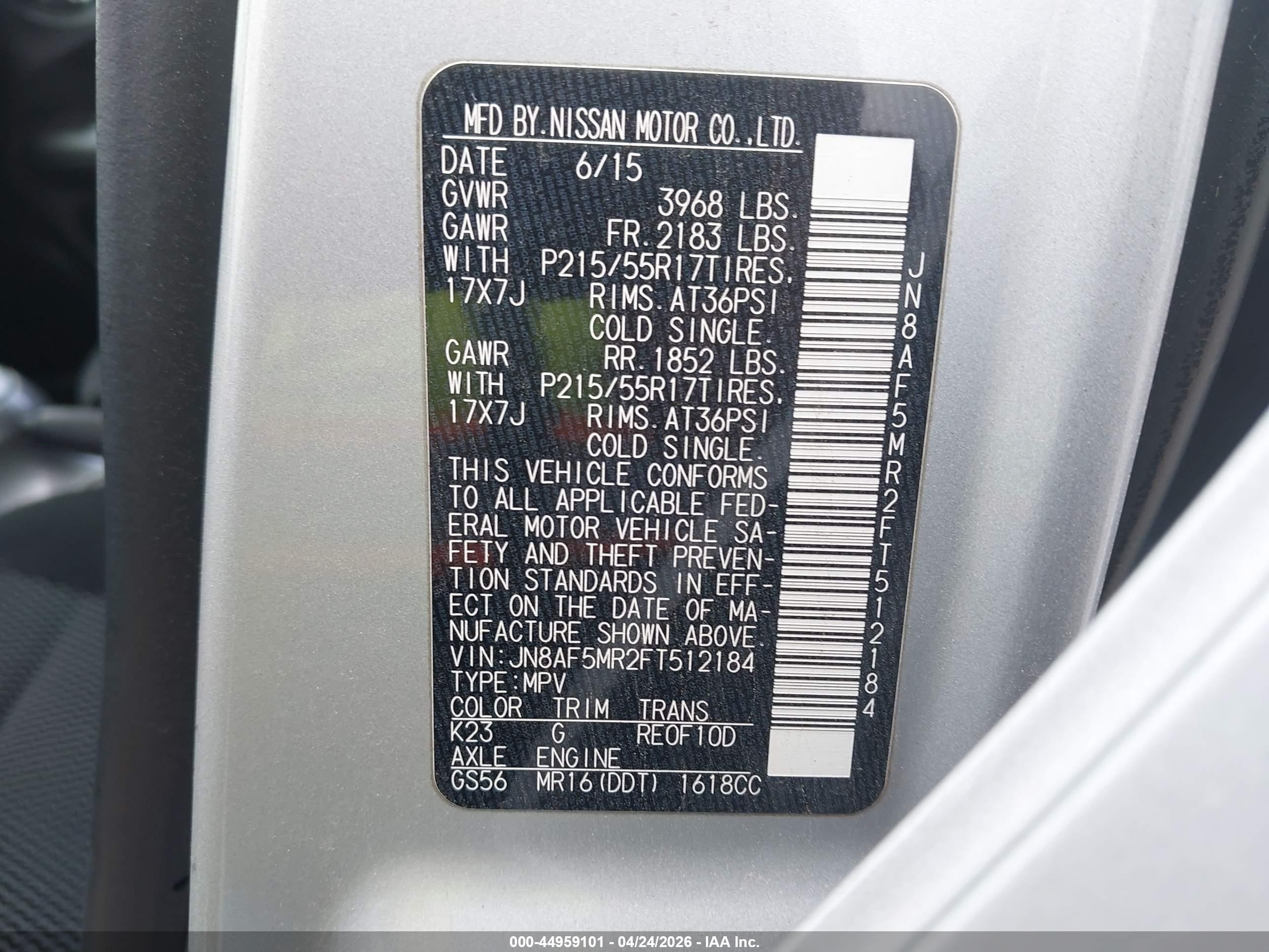 2015 Nissan Juke S Silver vin: JN8AF5MR2FT512184