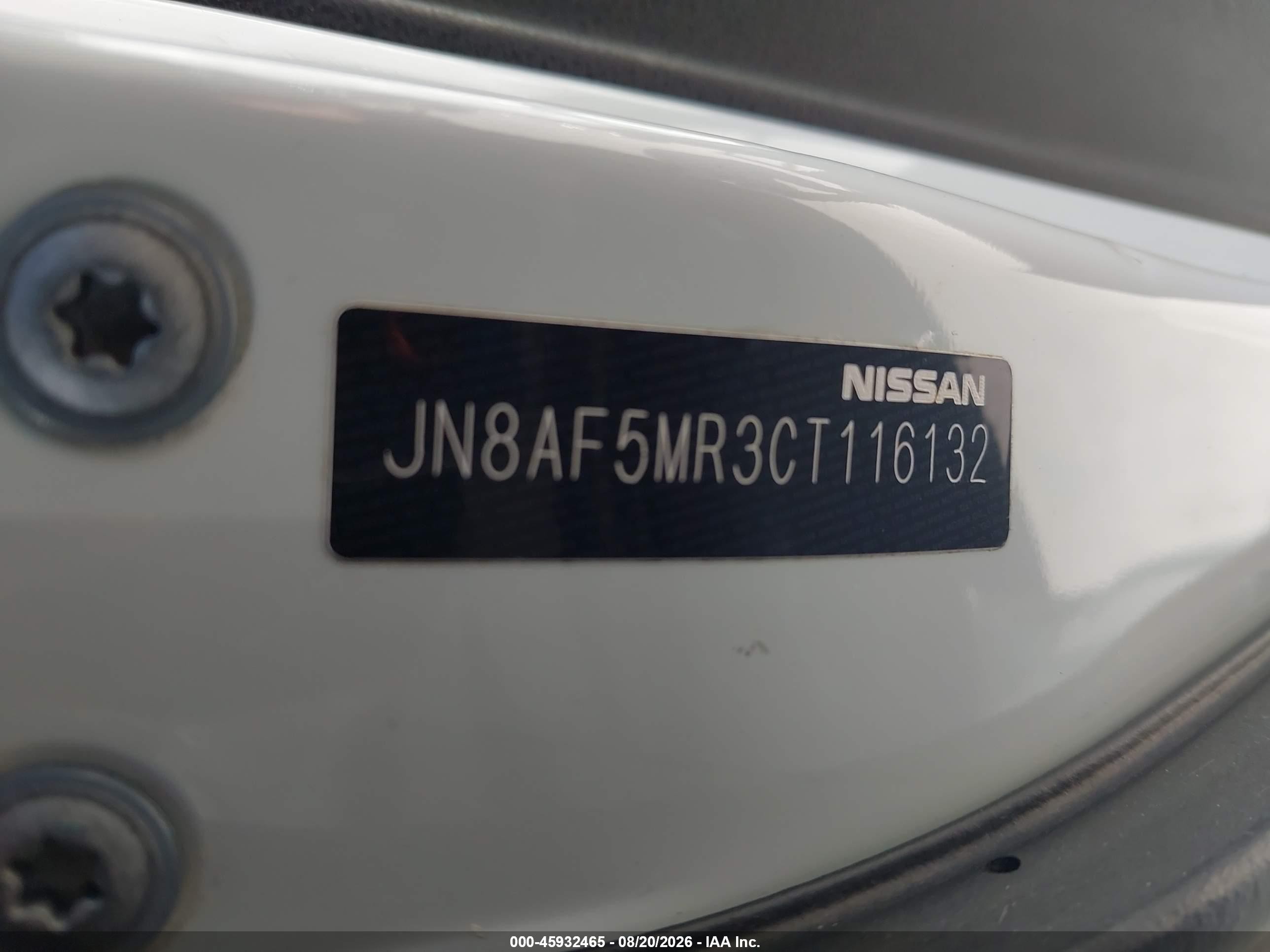 2012 Nissan Juke Sl White vin: JN8AF5MR3CT116132