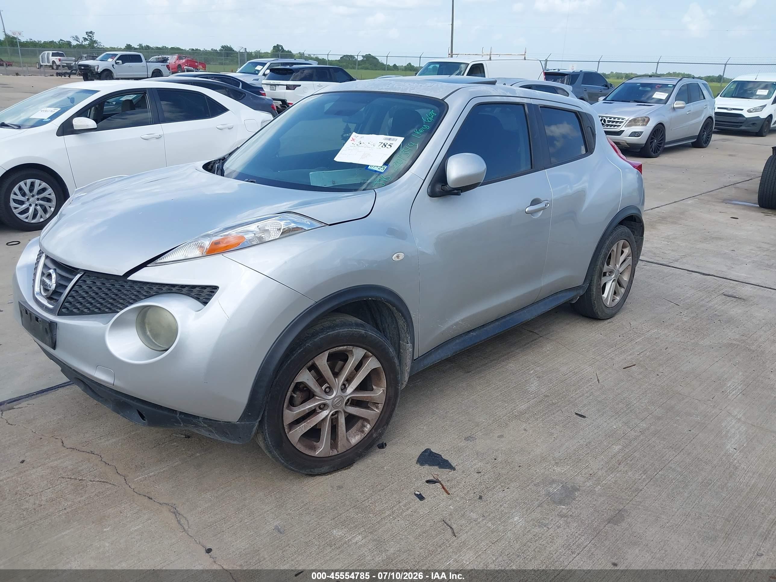 2013 Nissan Juke Sv Silver vin: JN8AF5MR3DT201344
