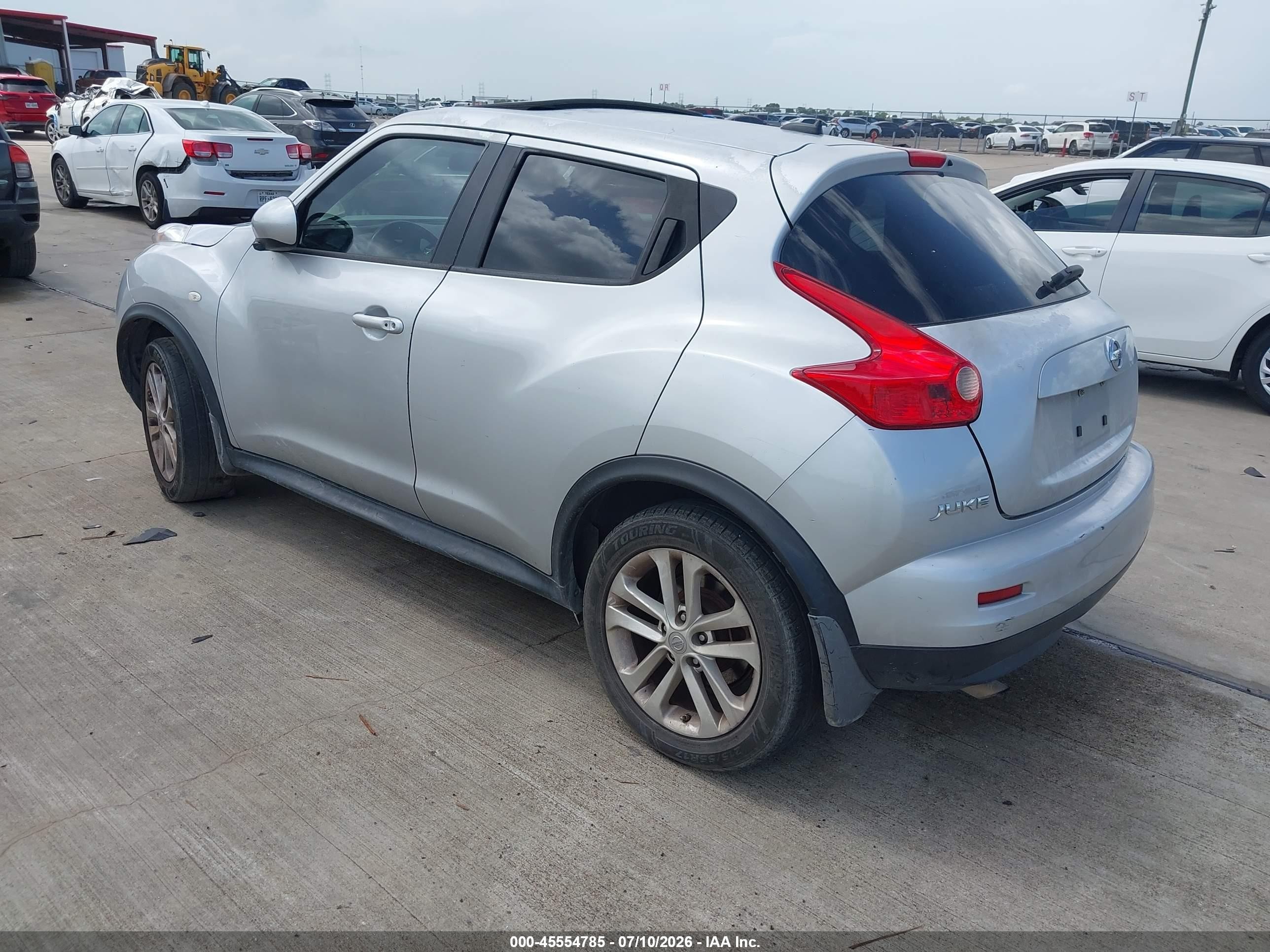 2013 Nissan Juke Sv Silver vin: JN8AF5MR3DT201344