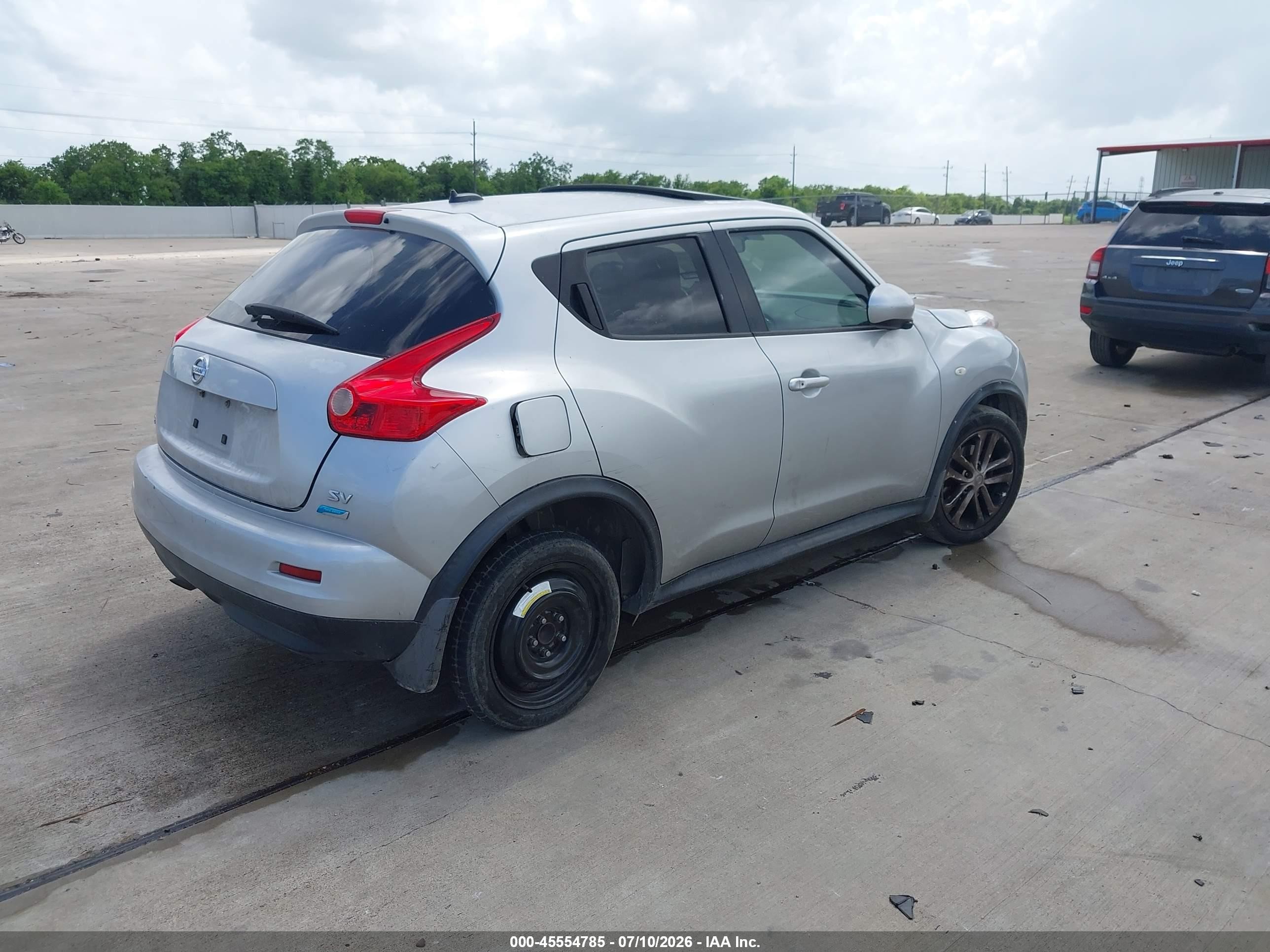 2013 Nissan Juke Sv Silver vin: JN8AF5MR3DT201344